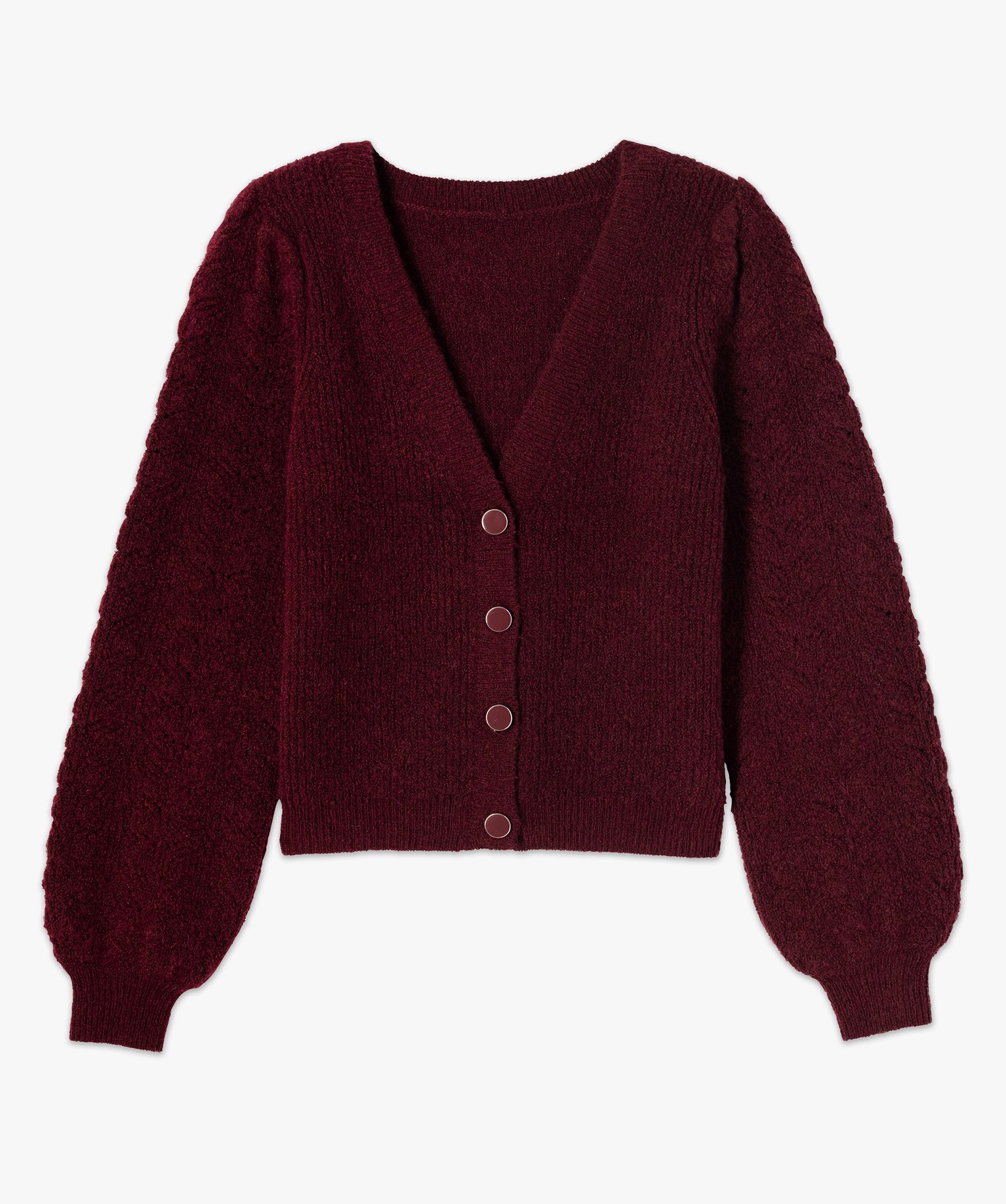 gilet femme a gros boutons et manches fantaisie rouge gilets femme GEMO