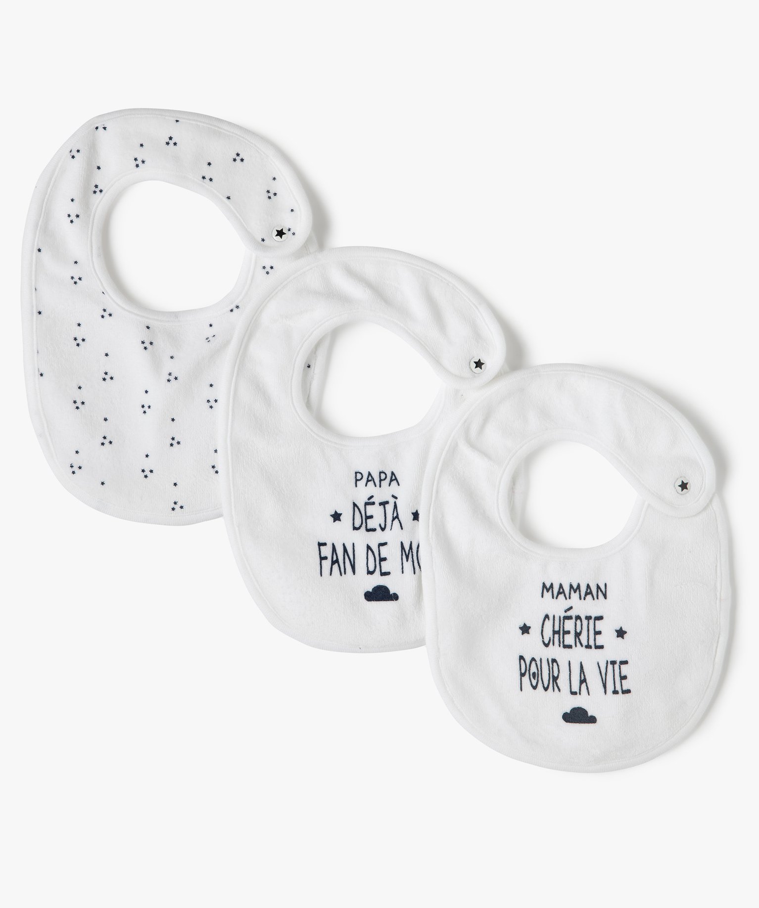 Lot de 7 bavoirs bébé bébé Blanc