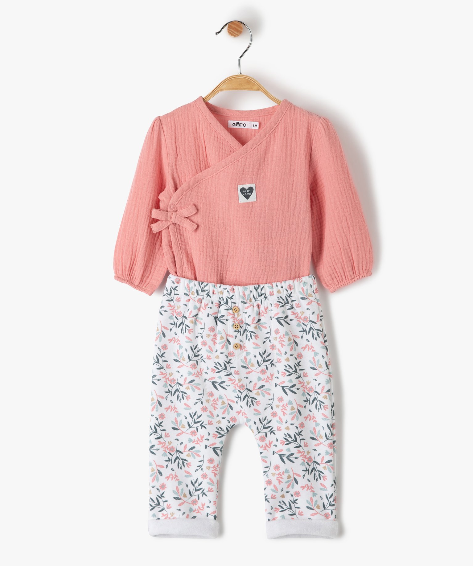 Ensemble bebe fille - Rose