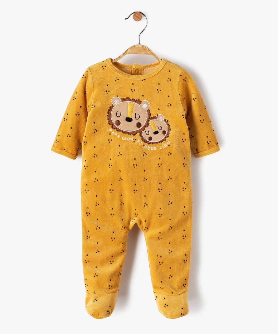 Pyjama dors bien bébé en velours à rayures Gemo Vêtements Sous-vêtements vêtements de nuit Pyjamas 