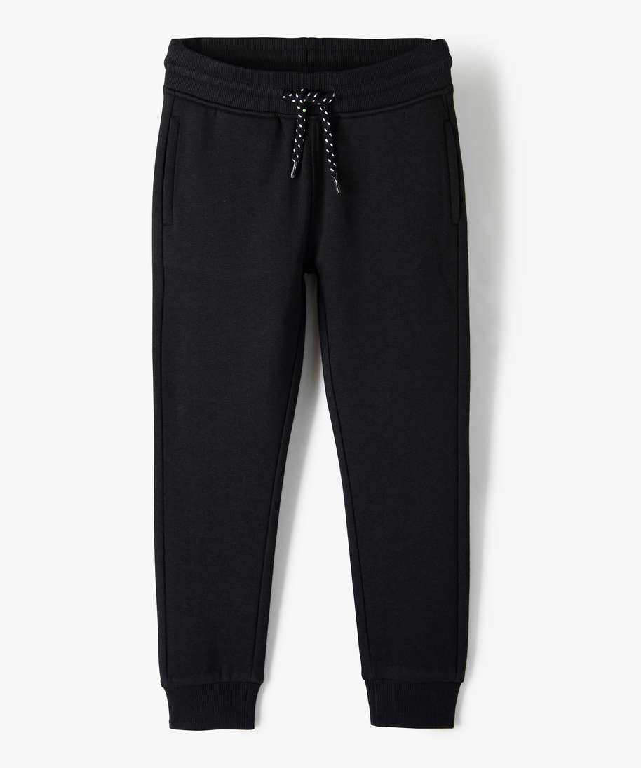 pantalon de jogging garcon avec interieur molletonne noir pantalons