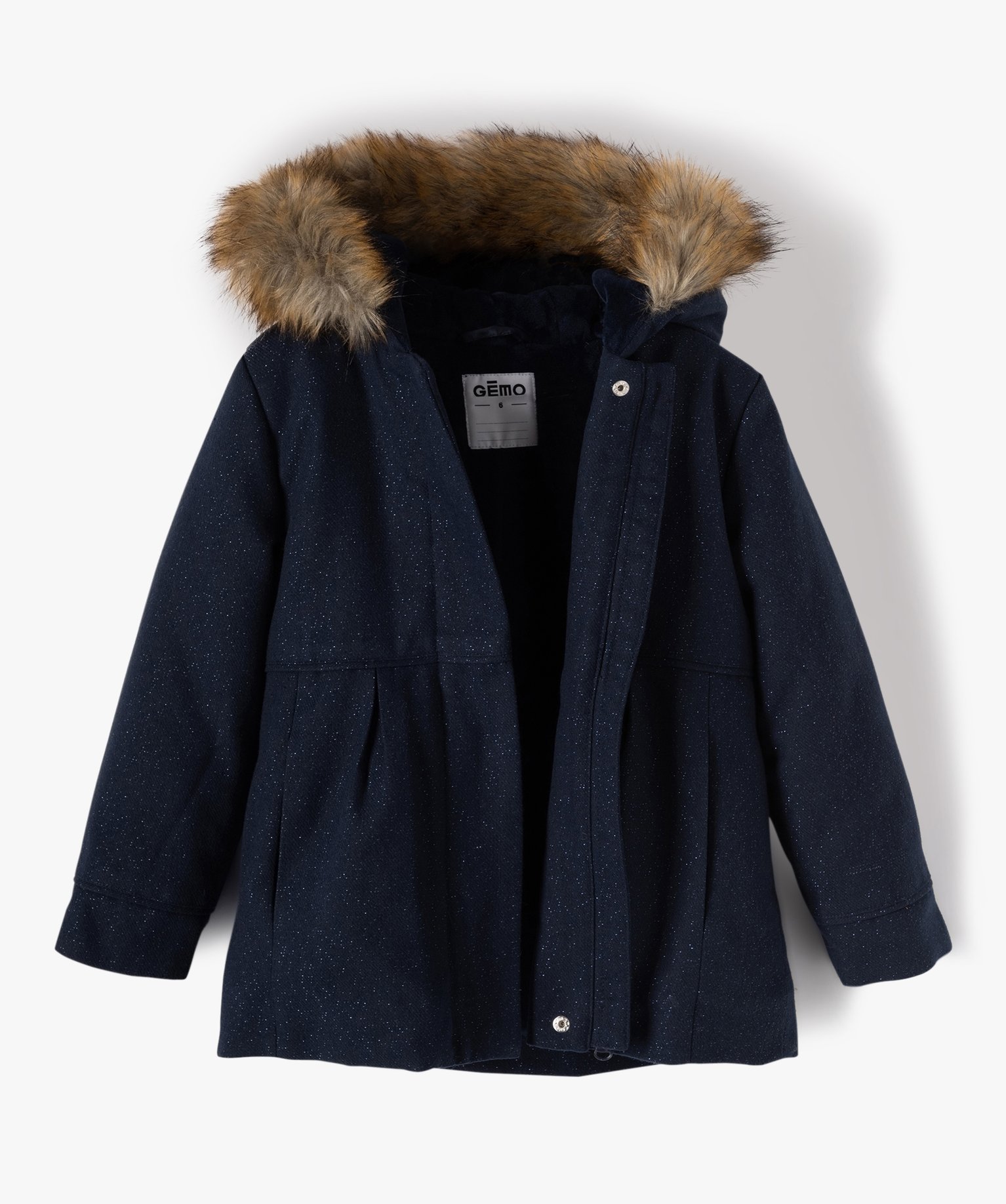 manteau fille paillete avec capuche fantaisie bleu blousons et vestes fille GEMO