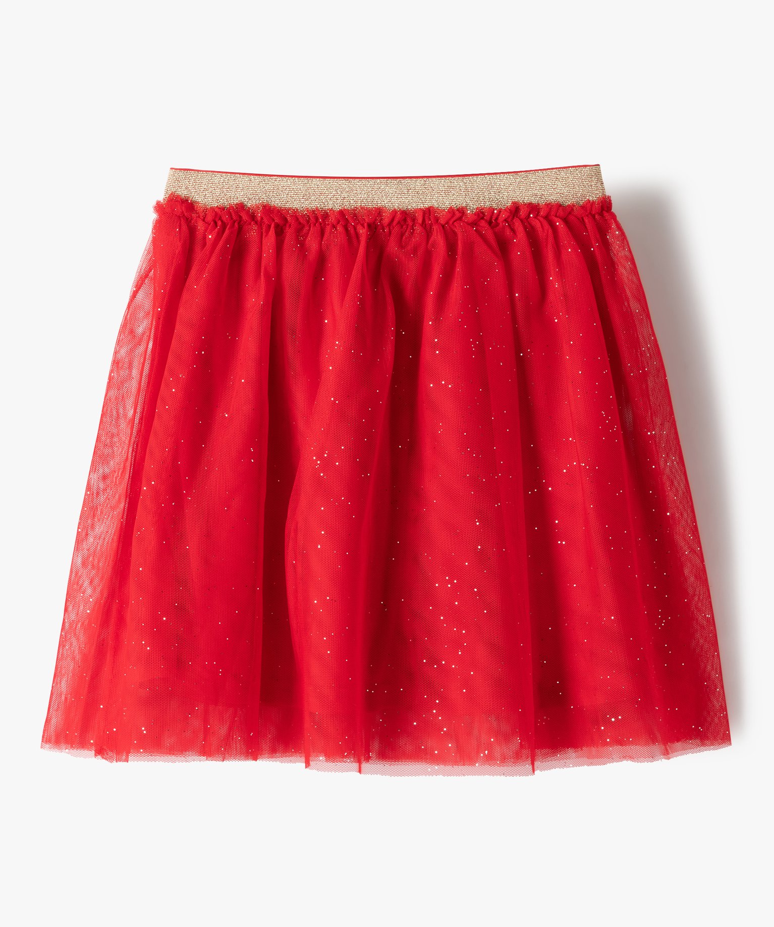 Jupe tutu courte et pailletée rouge fille