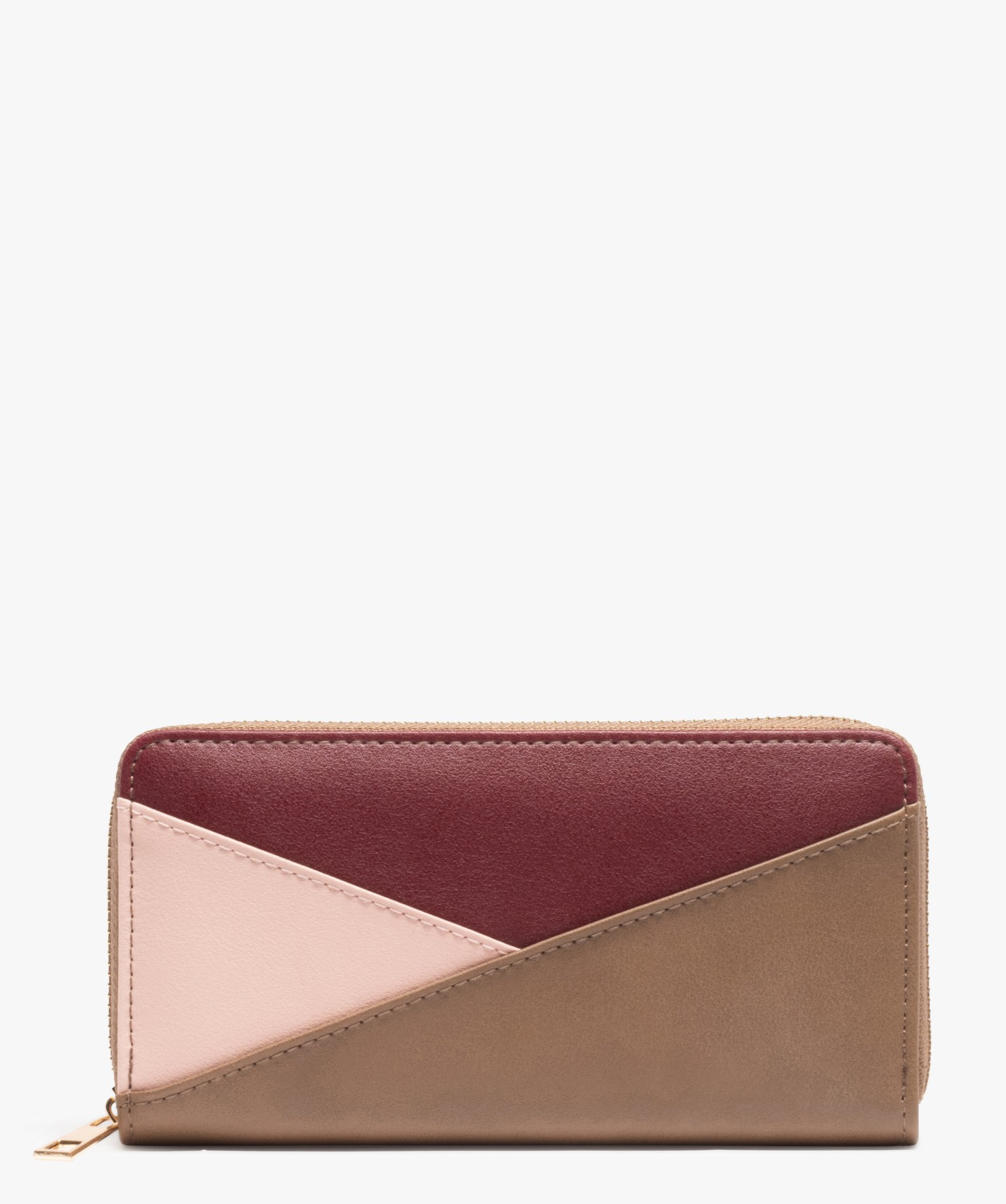 portefeuille femme multicolore zippe rose porte-monnaie et portefeuilles
