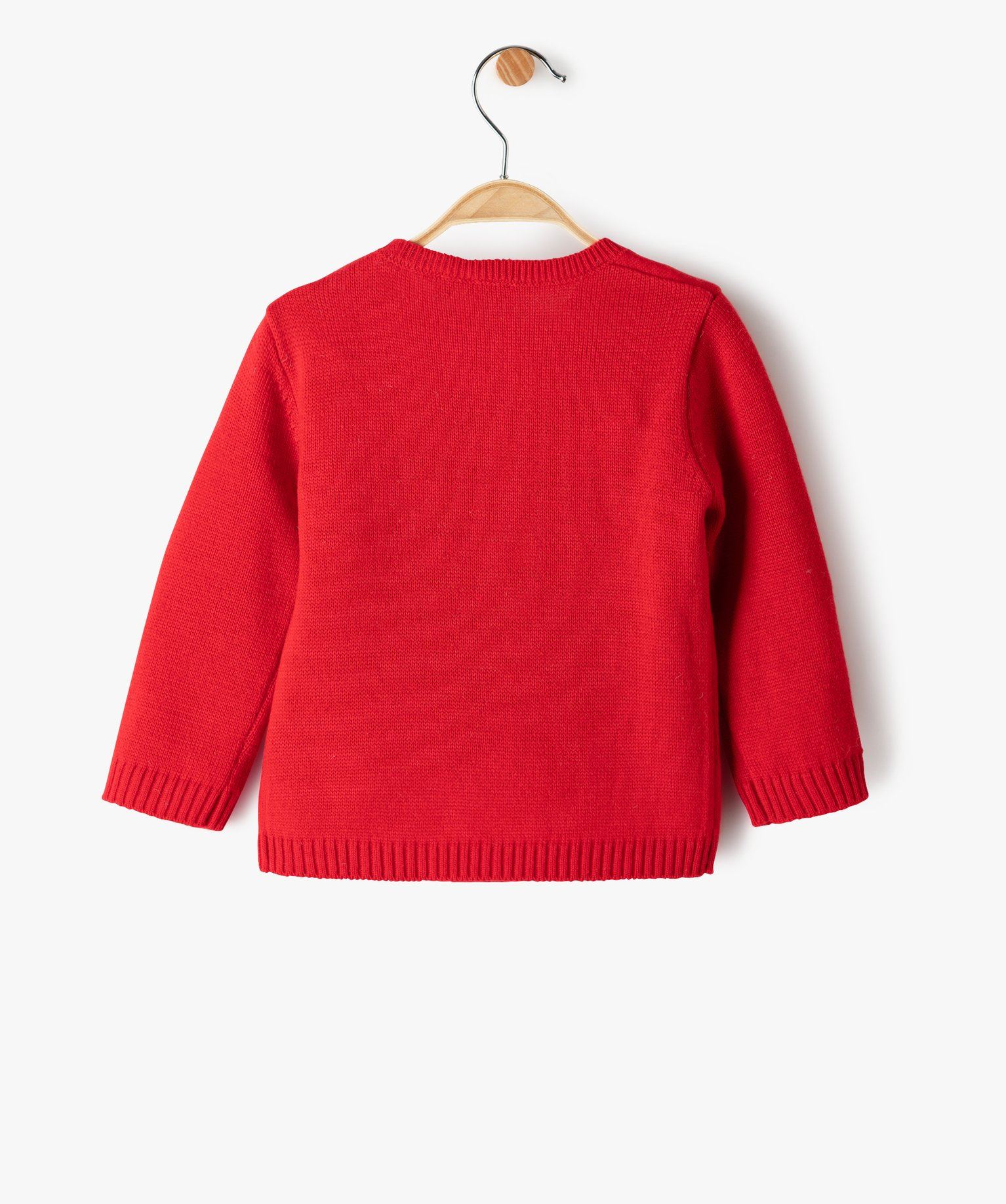 pull de noel fille avec motif minnie - disney rouge pulls