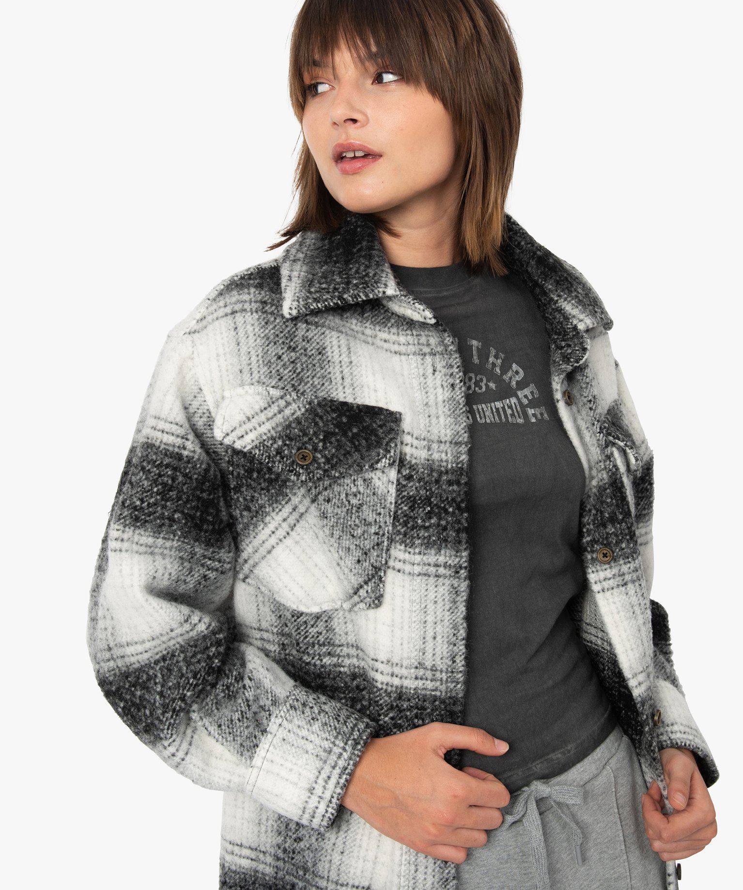 Manteau Femme Gemo Gris Manteau Femme A Carreaux Camps United Noir