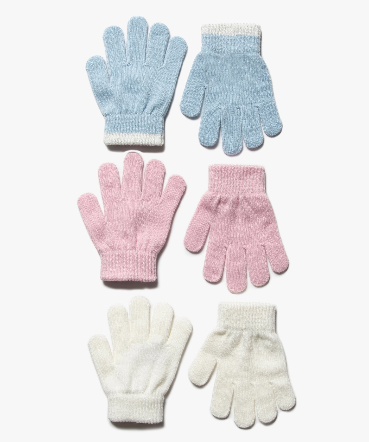 gants fille aux coloris assortis (lot de 3) bleu fille