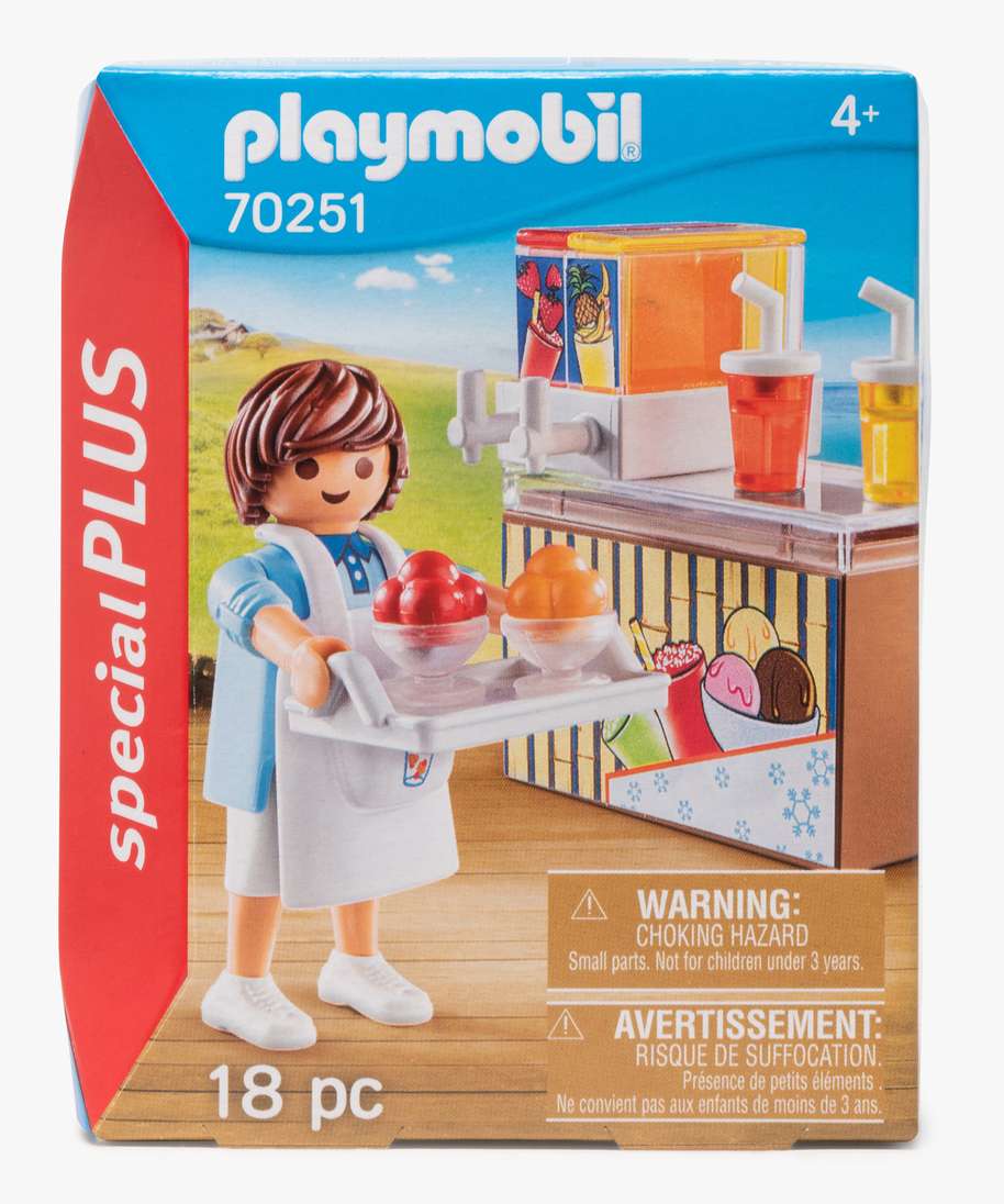 jouet enfant vendeur de glace - playmobil multicolore garcon