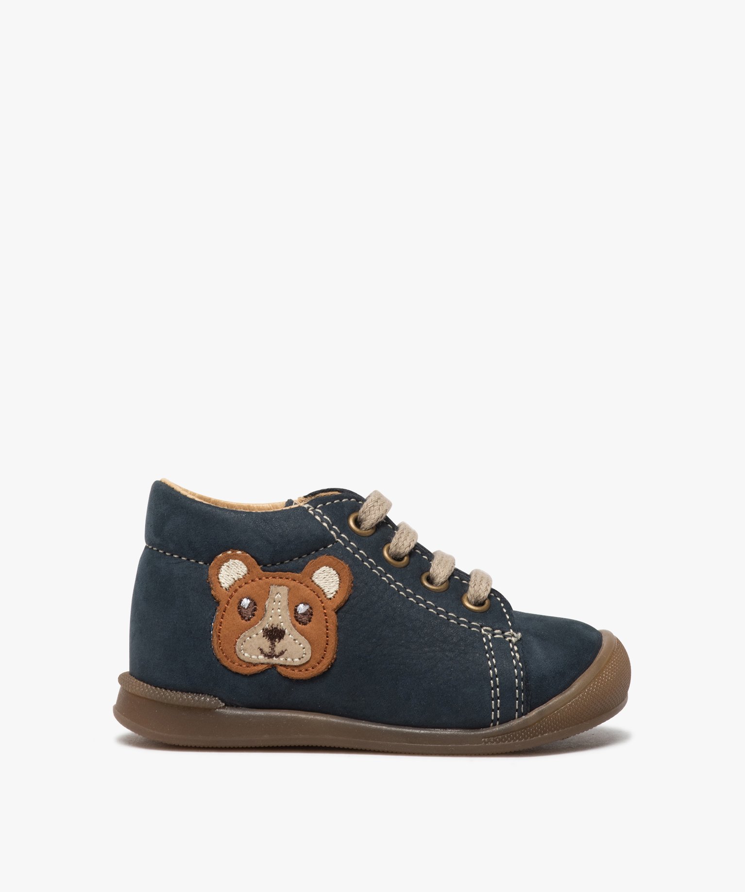 chaussures premiers pas bebe garcon motif ourson bleu bebe