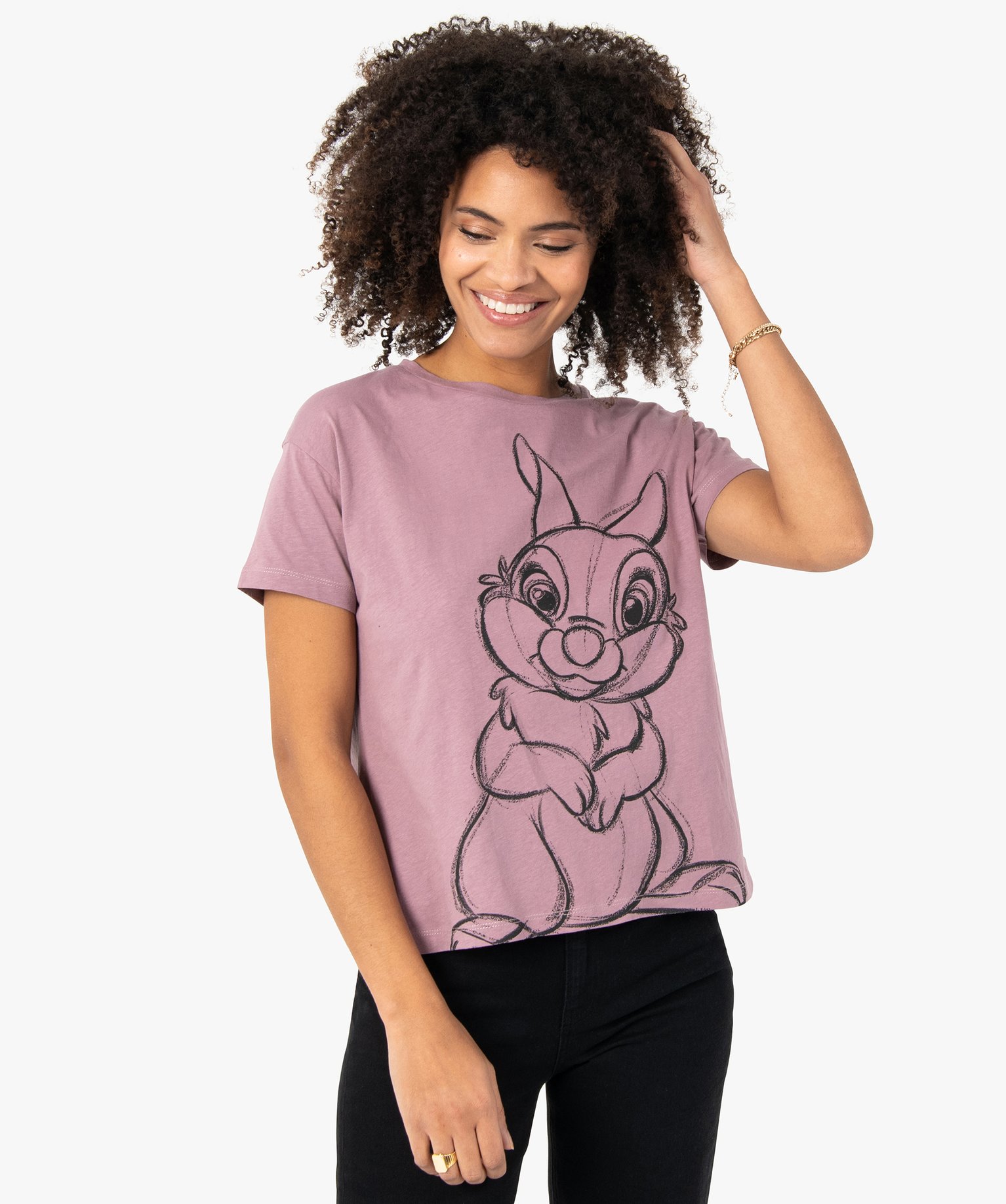 tee shirt femme coupe ample disney animals violet t shirts