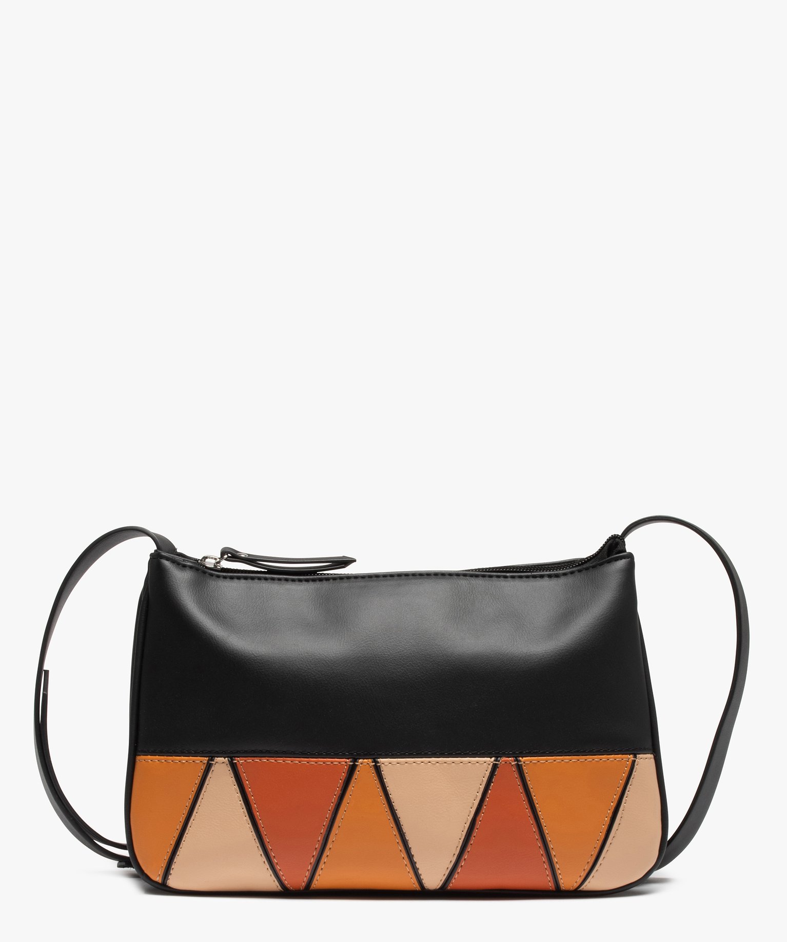 sac besace femme petit format a motifs geometriques noir sacs bandouliere