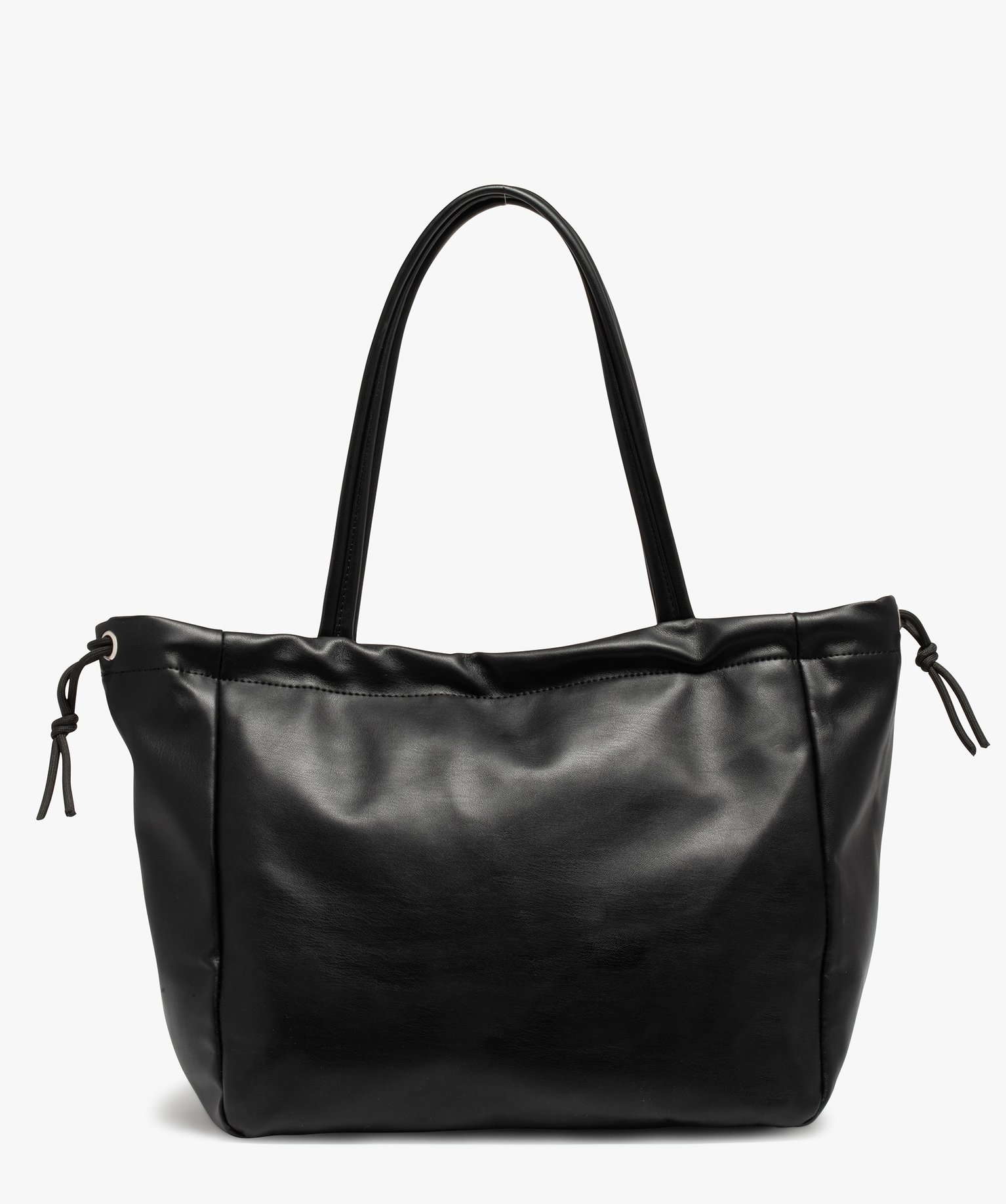 sac femme forme cabas avec fermeture reglable noir sacs a main