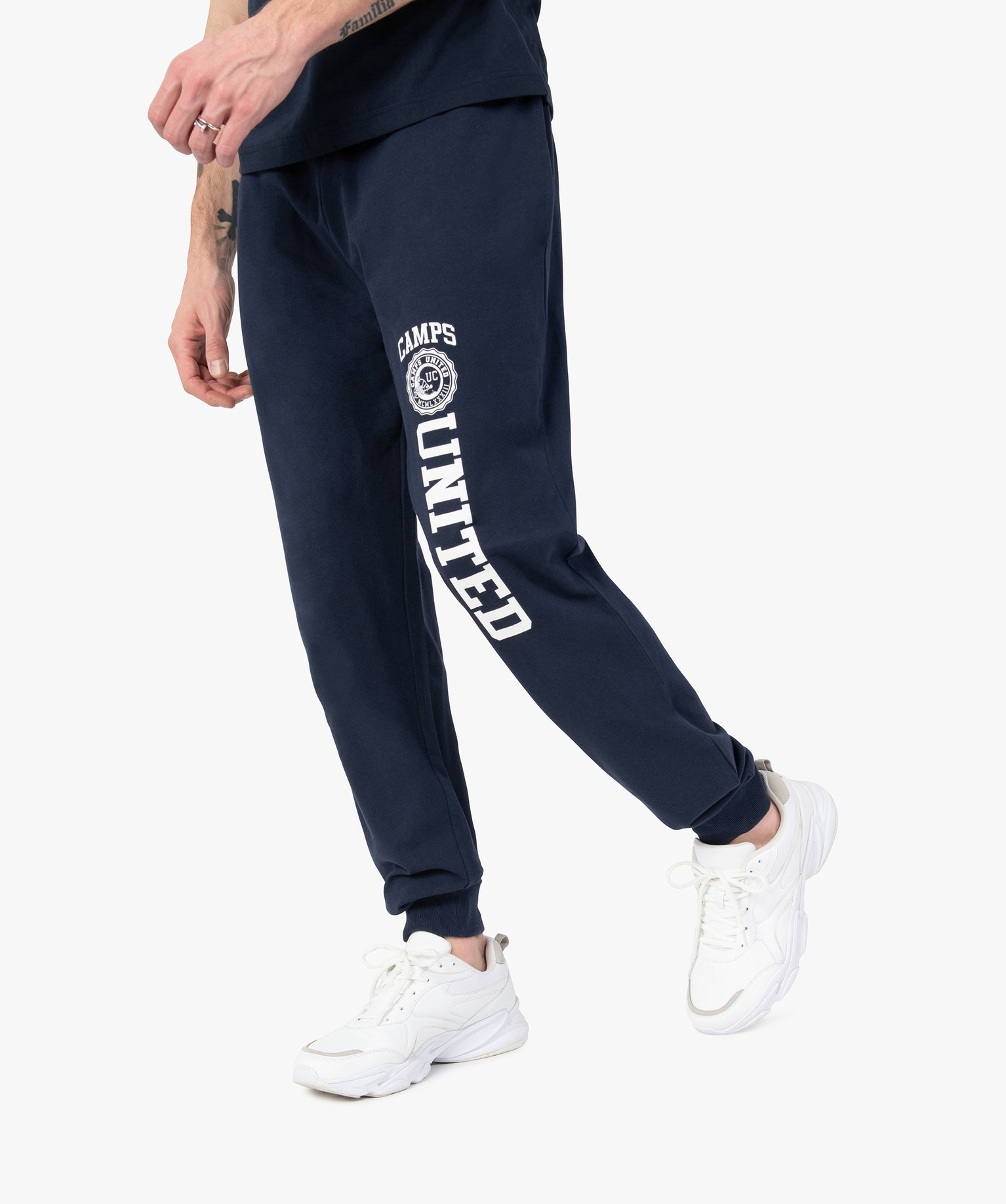 pantalon de jogging homme avec inscription - camps united bleu