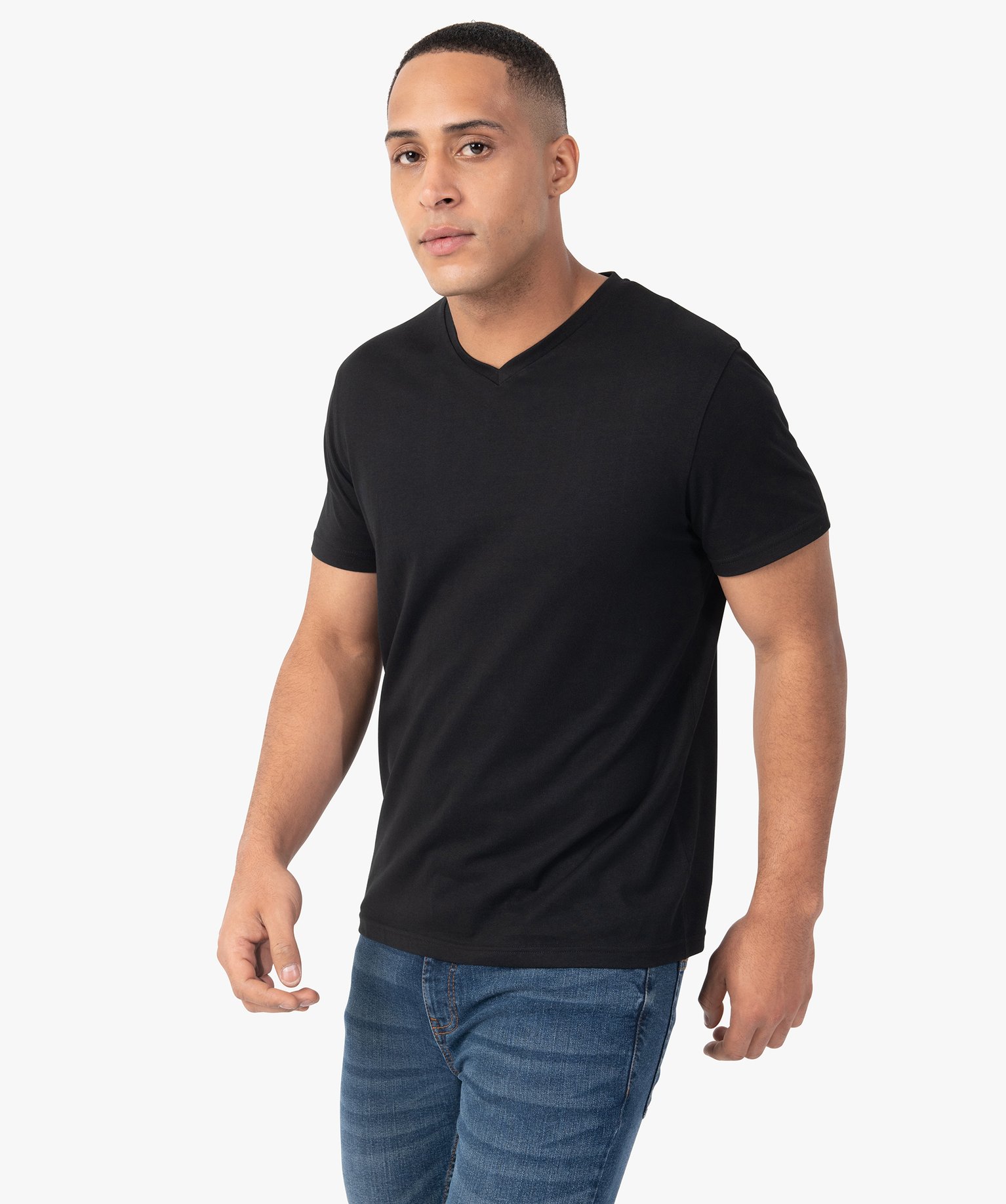 Tee shirt sport chic homme à manches courtes noir, gris chiné et