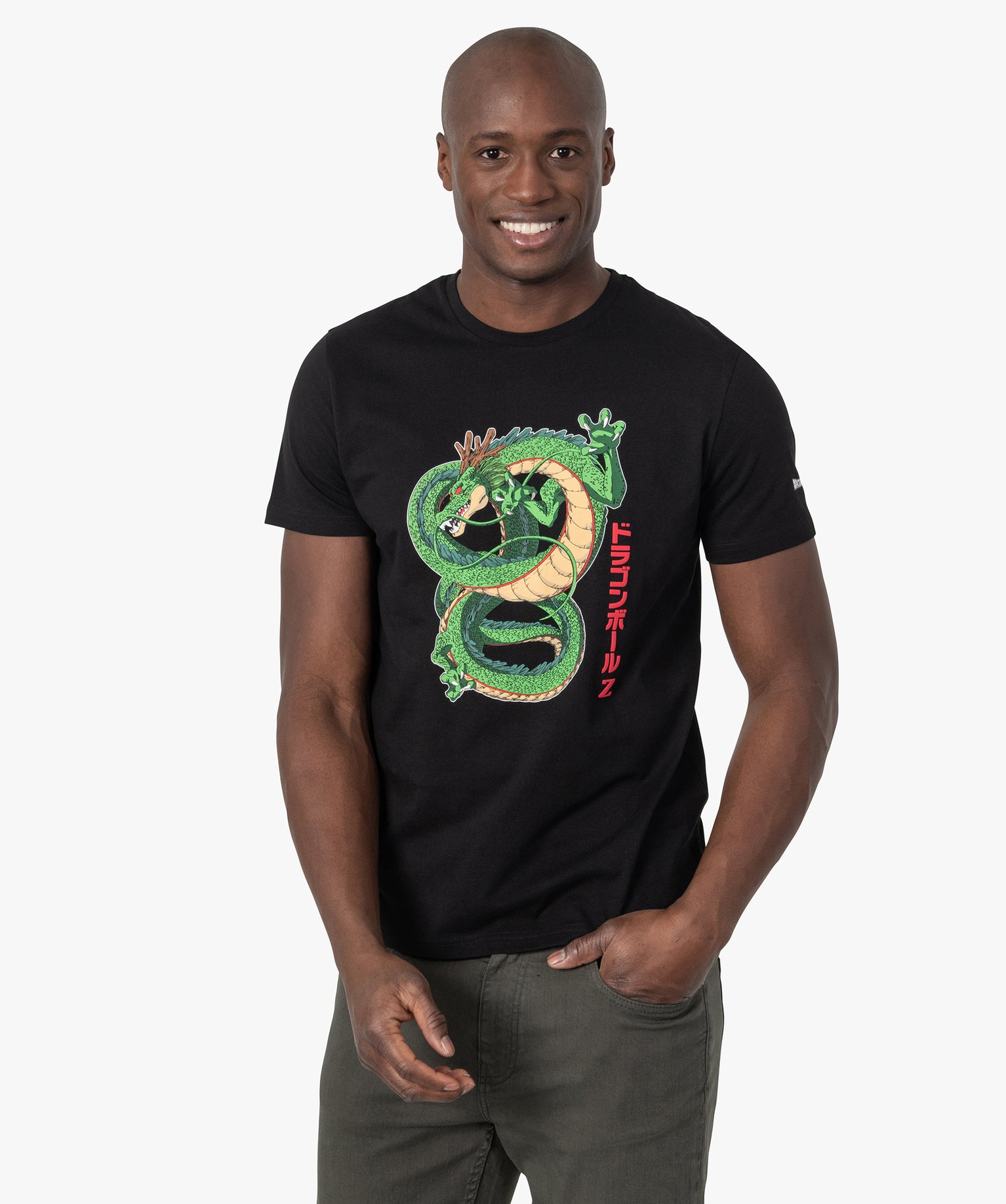 tee-shirt homme avec motif dragon - dragon ball z noir tee-shirts