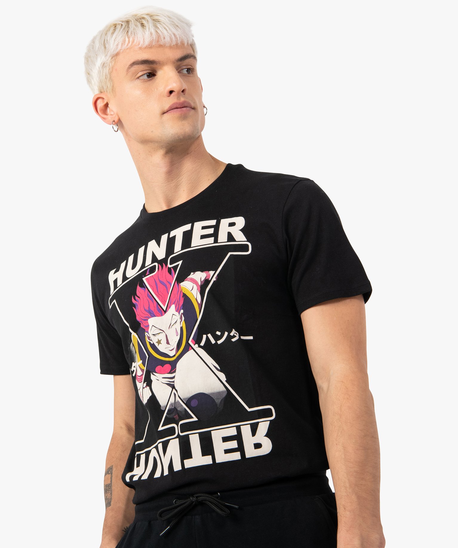 tee-shirt homme avec motif - hunter x hunter noir tee-shirts