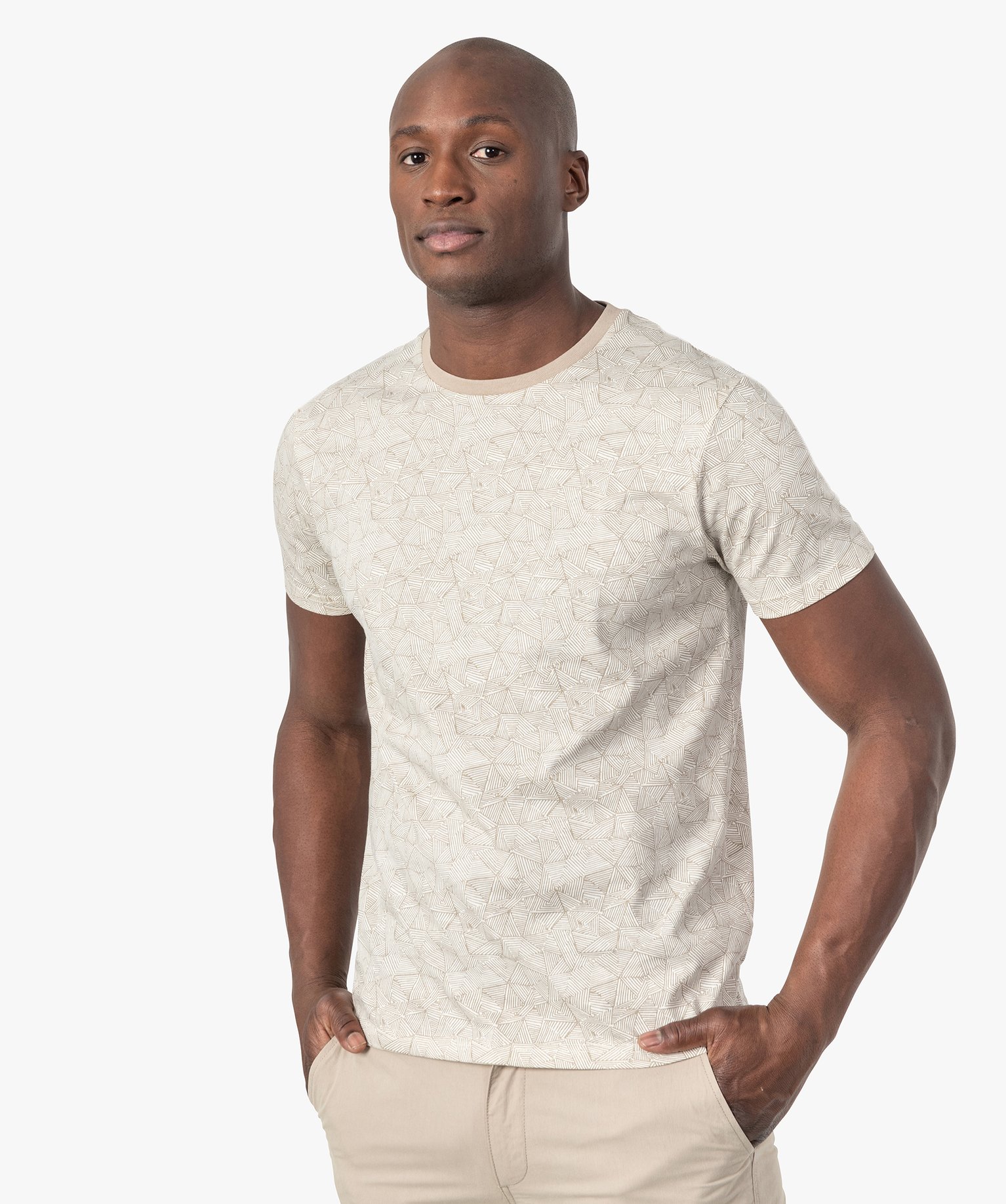 tee-shirt homme a manches courtes et motifs graphiques blanc tee-shirts