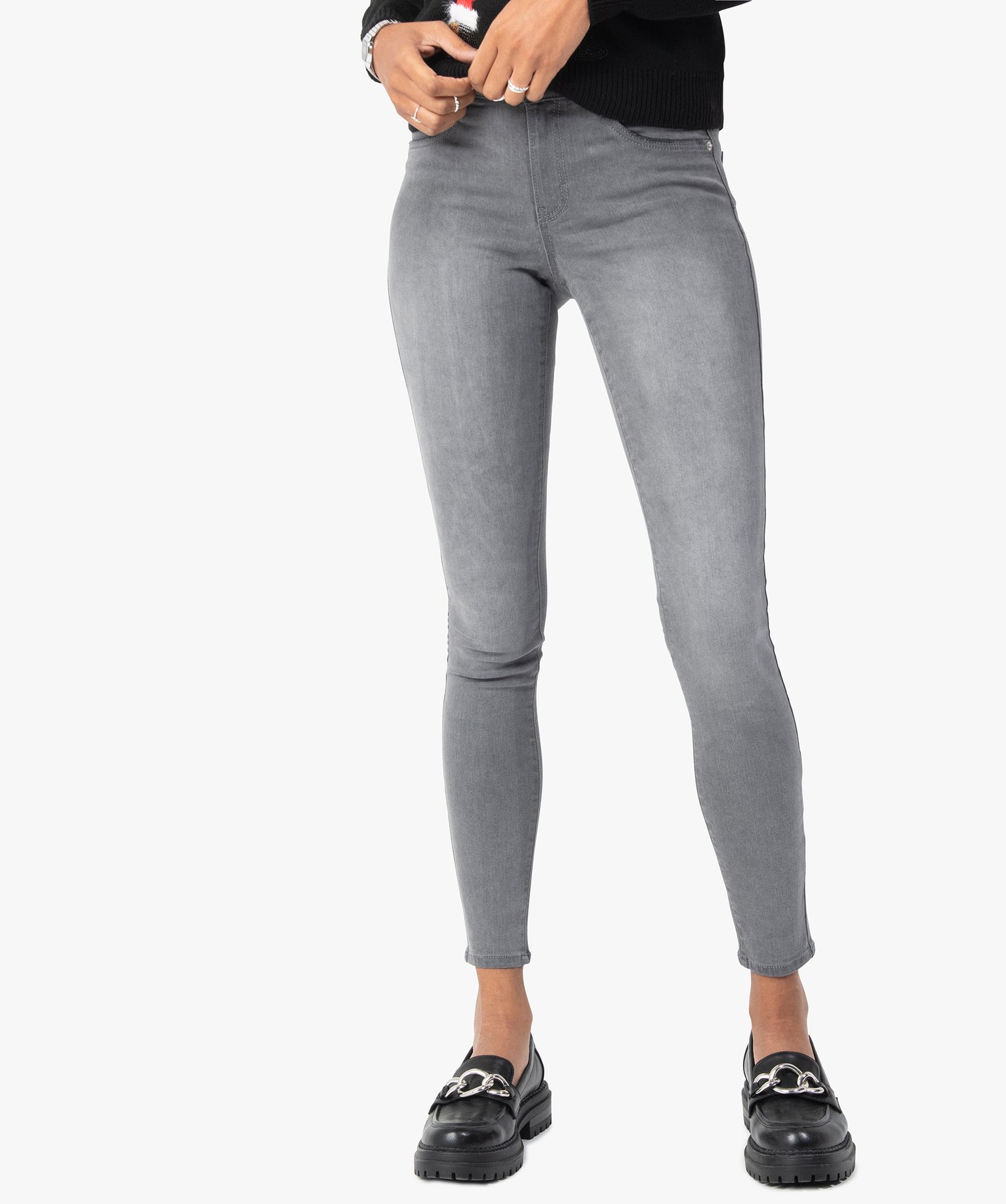 jegging femme taille normale gris jegging femme