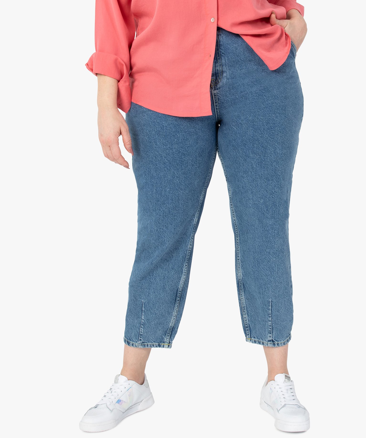 jean femme grande taille coupe slouchy bleu pantalons et jeans