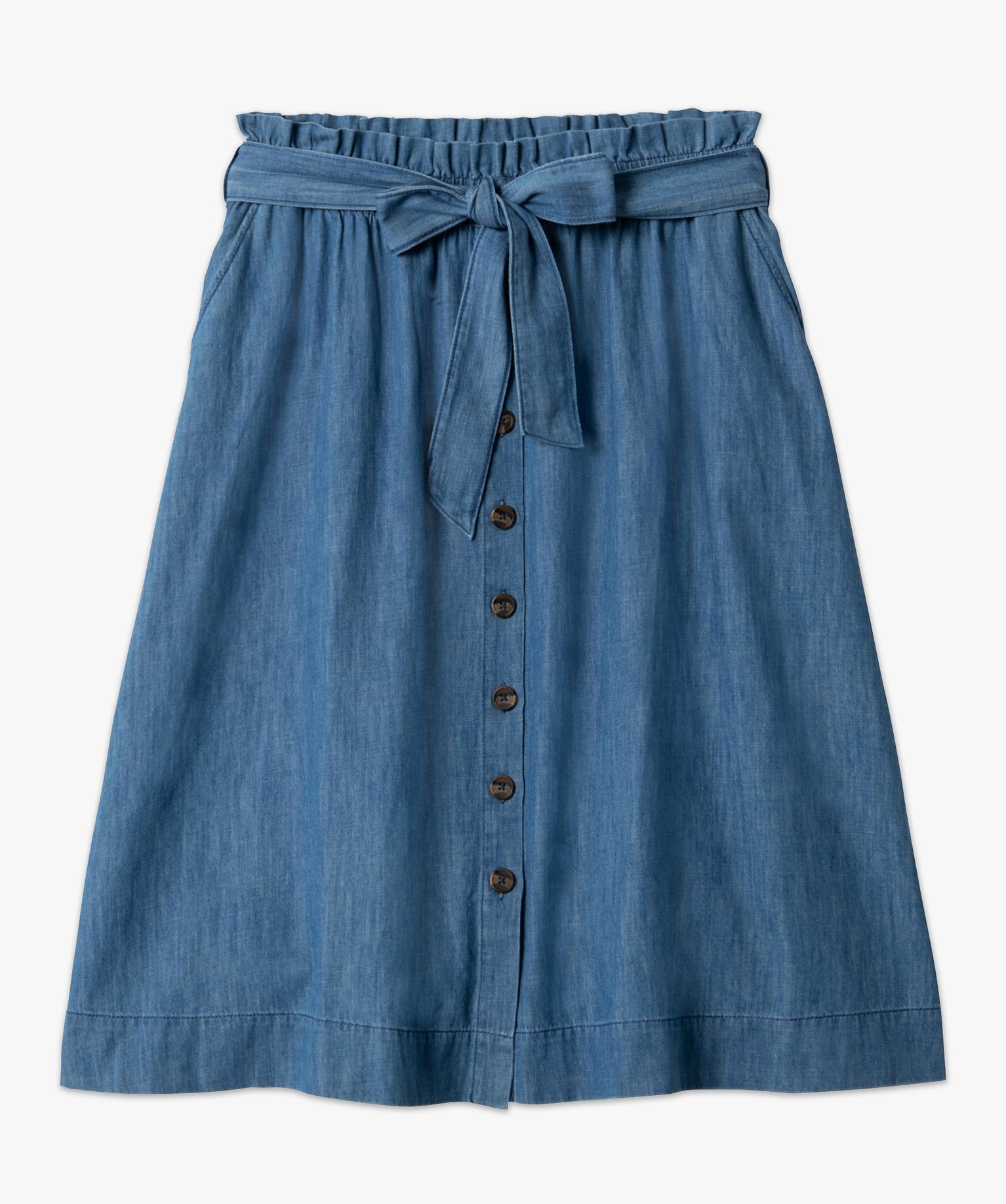 jupe femme grande taille en chambray fermeture boutons bleu robes et jupes femme GEMO