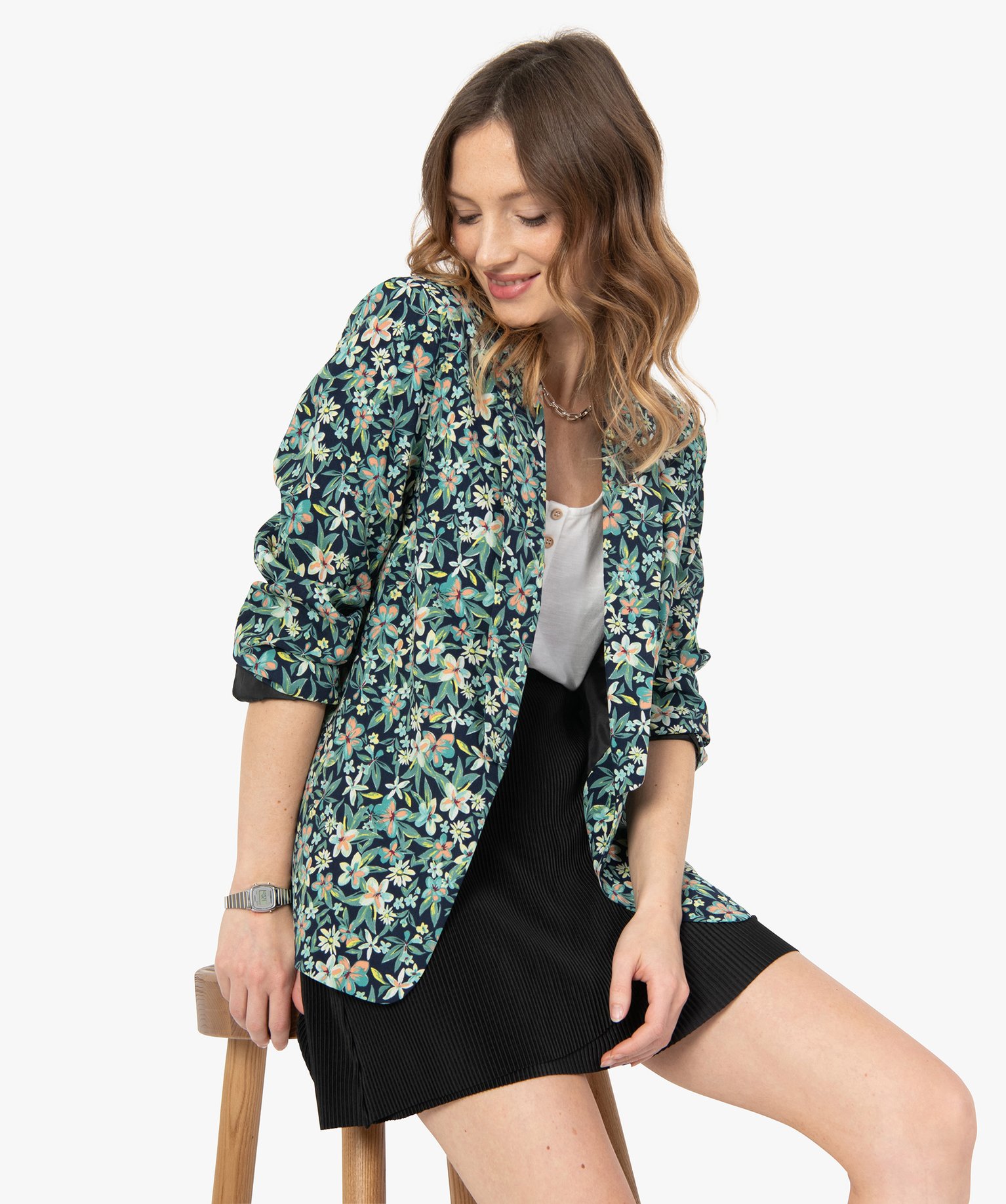 Blouson cheap femme fleuri