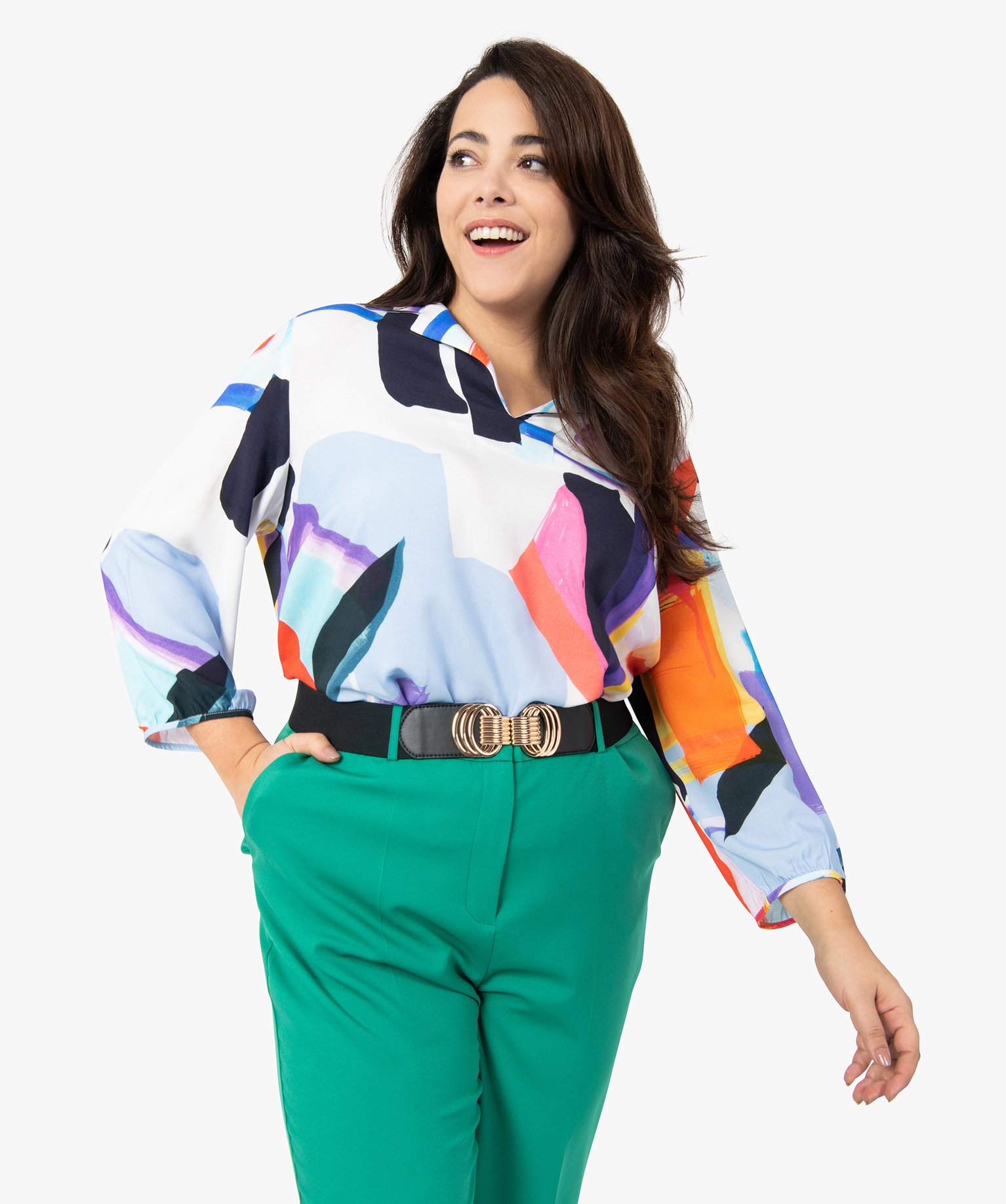 blouse femme fluide multicolore imprime chemisiers et blouses