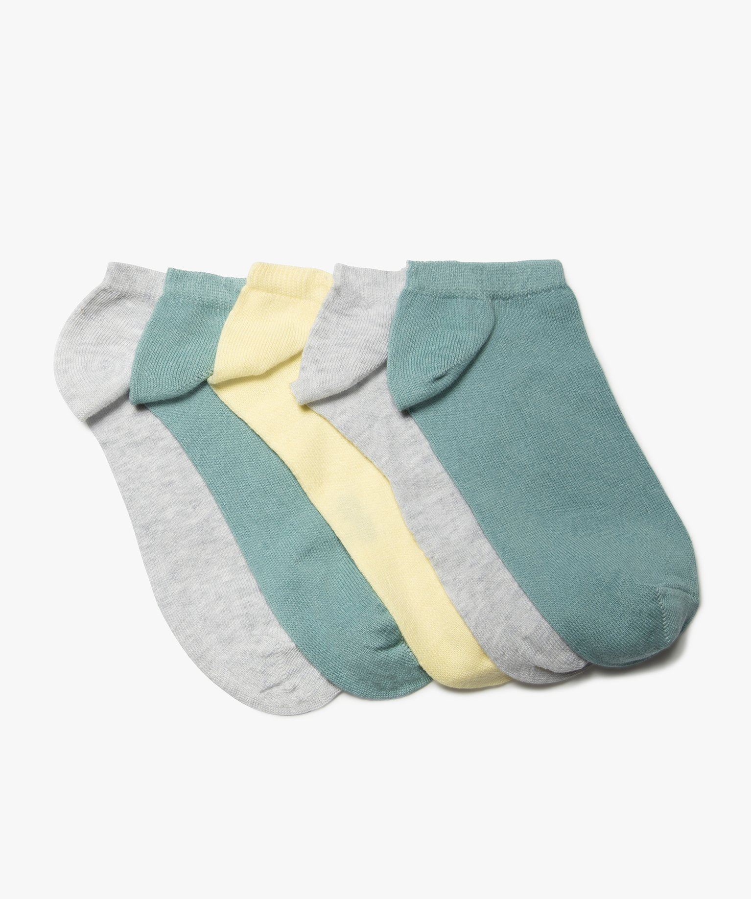 Chaussettes fille ultra courtes unies lot de 5 Gemo Fille Vêtements Sous-vêtements Chaussettes & Bas