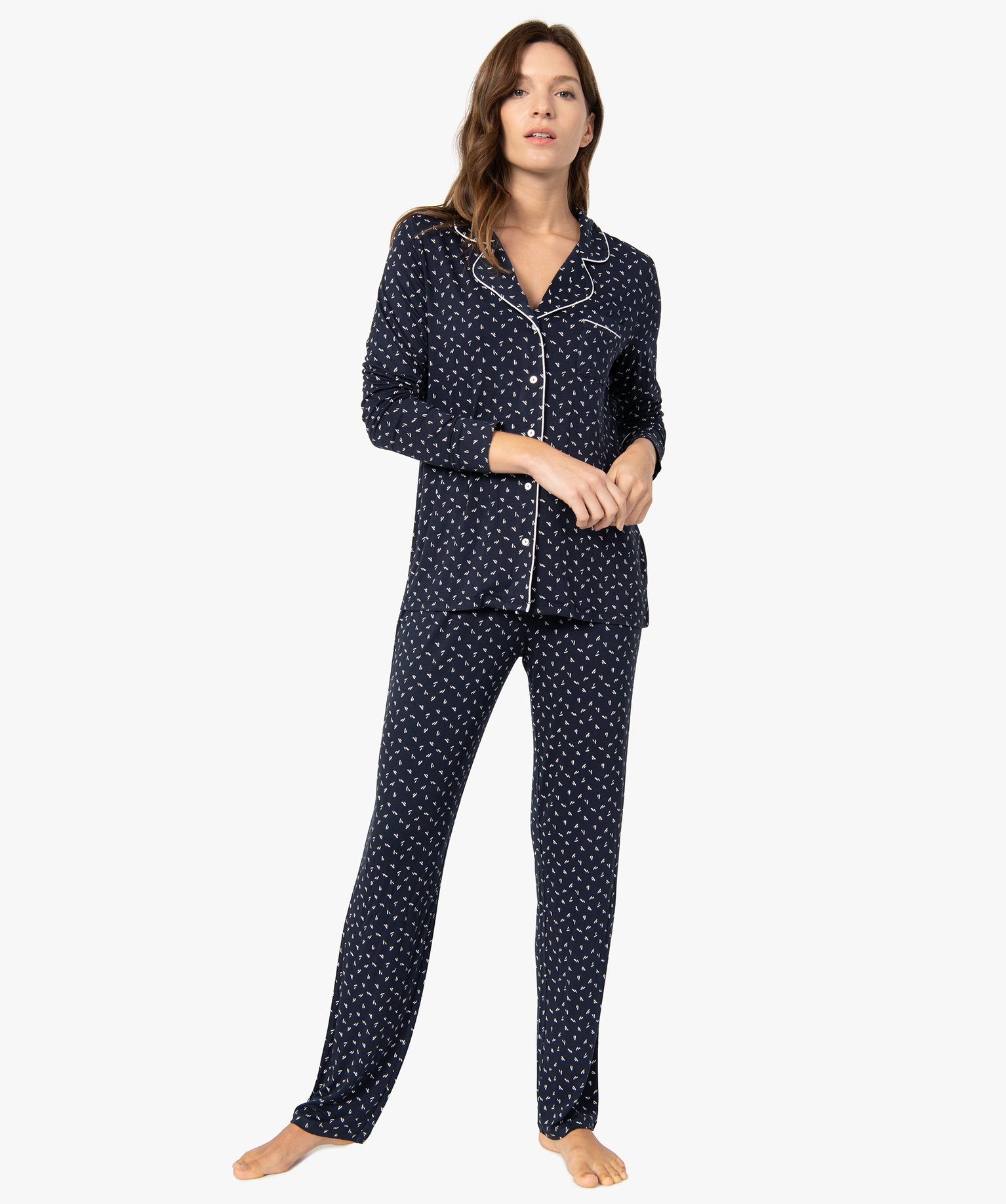 Pyjama 2 Pièces pour Femme/Pantalon À Manches Longues À Imprimé