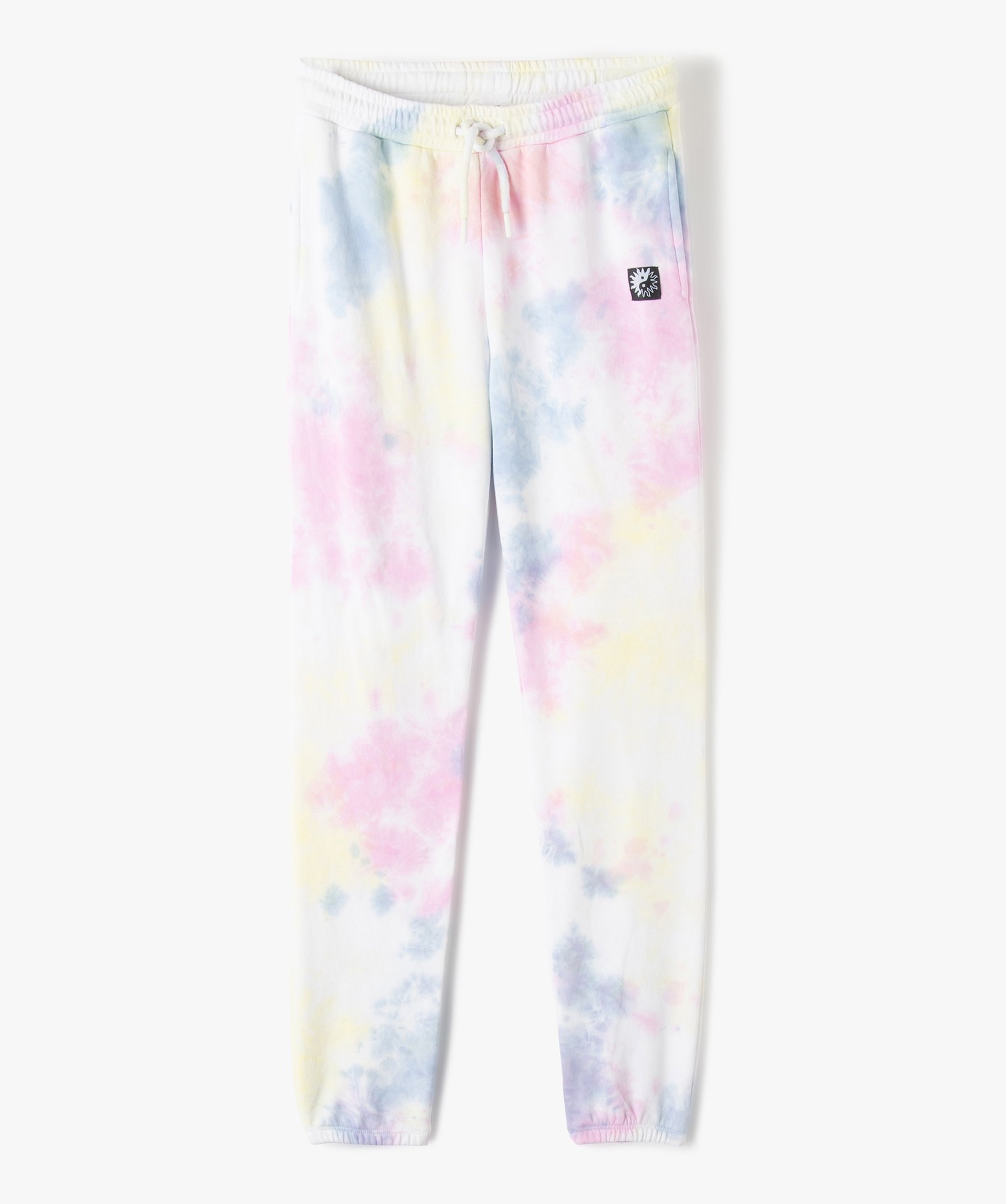 pantalon de jogging fille multicolore effet tie and dye