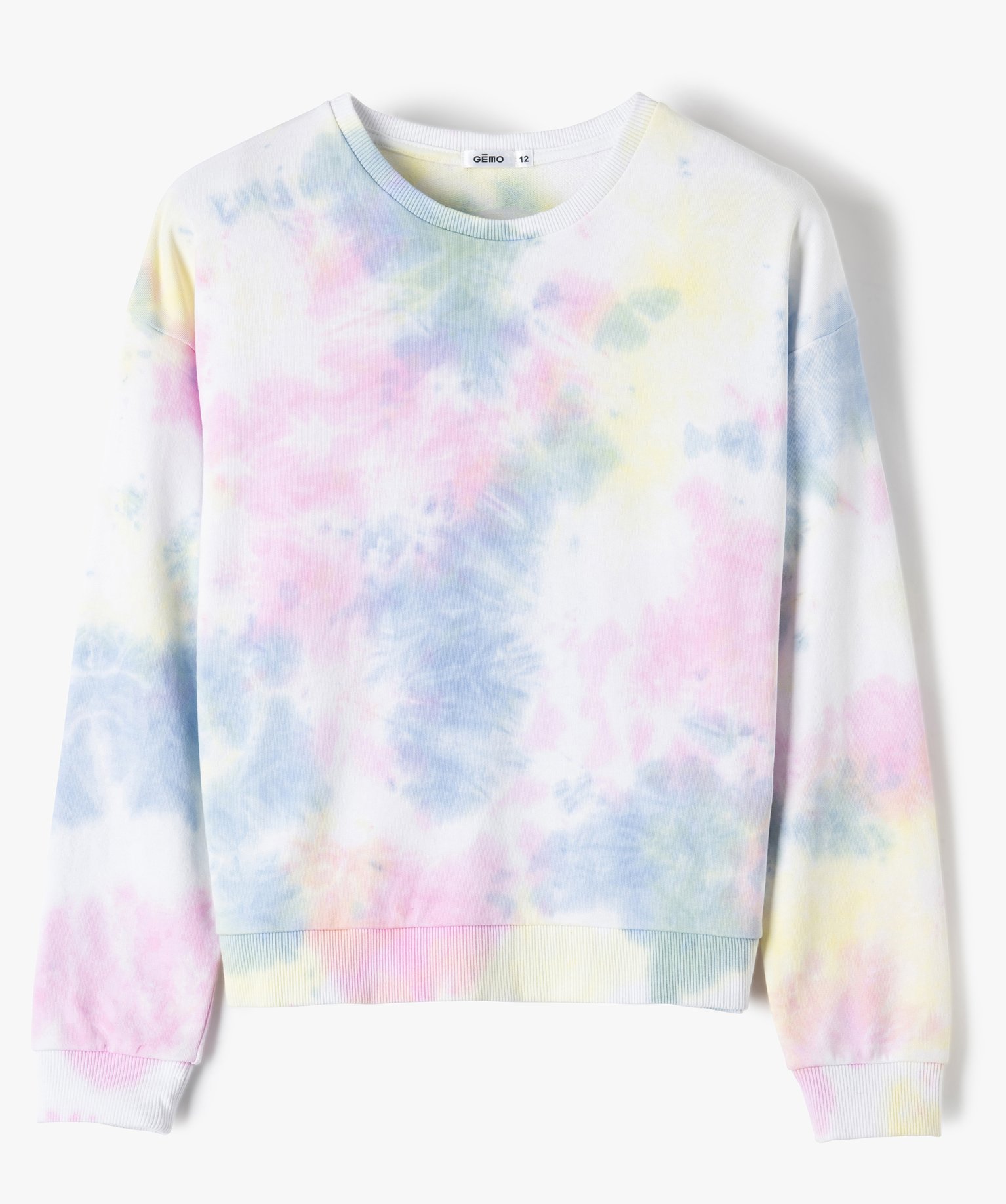 sweat fille multicolore effet tie and dye multicolore sweats fille