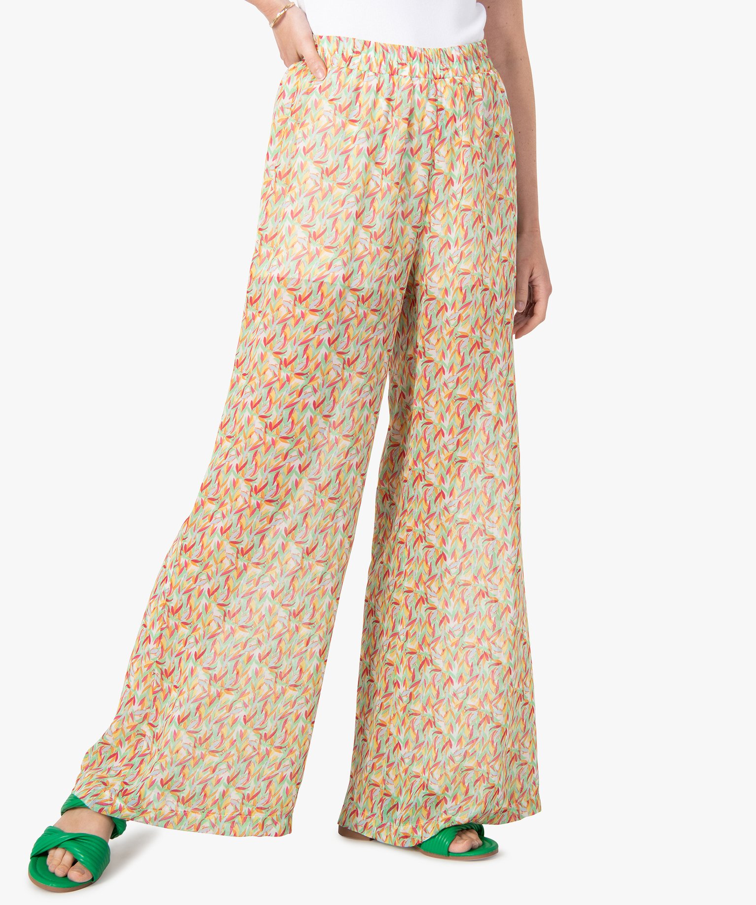 Pantalon voile femme clearance