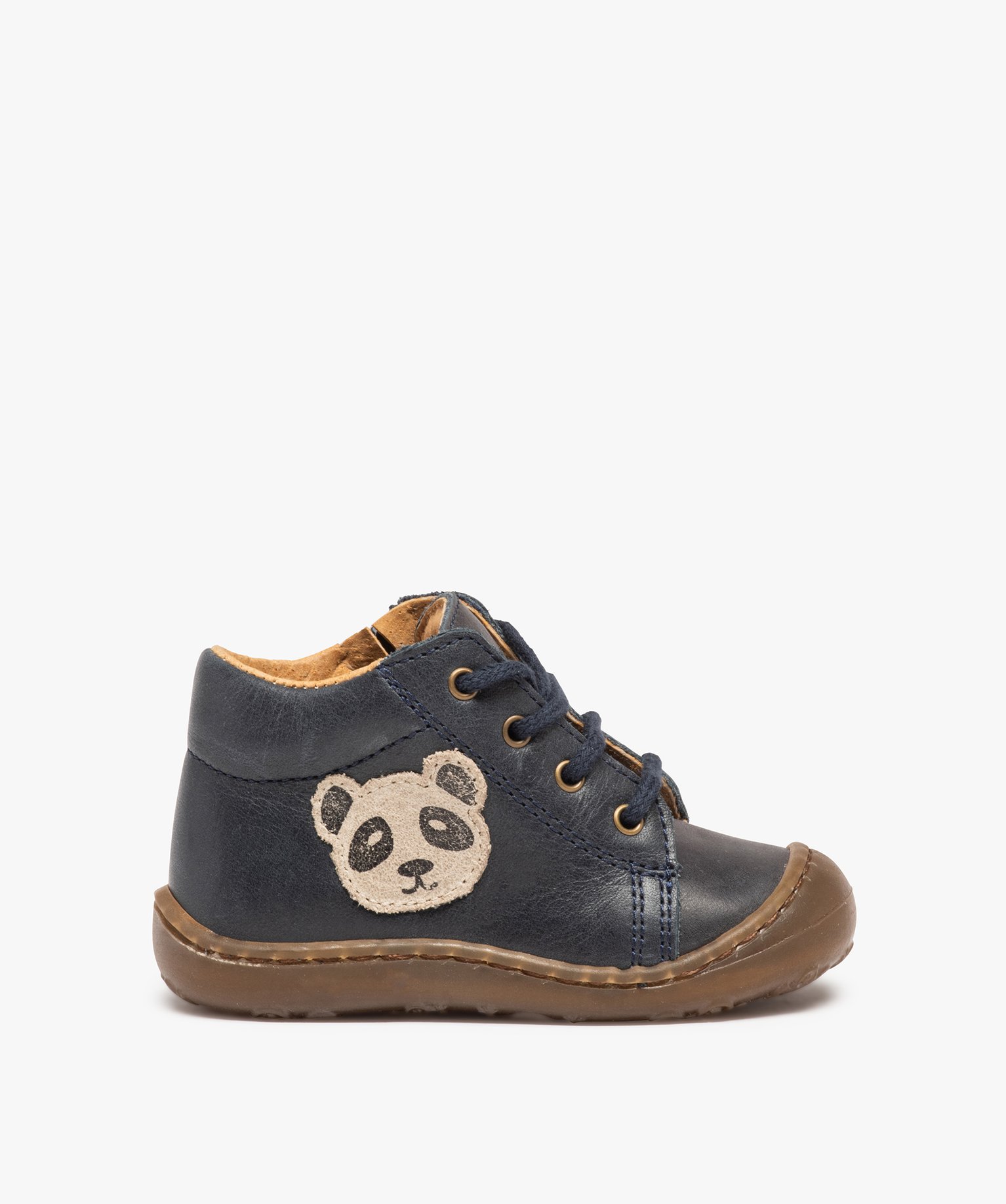 chaussures premiers pas bebe garcon a lacets na bleu chaussures