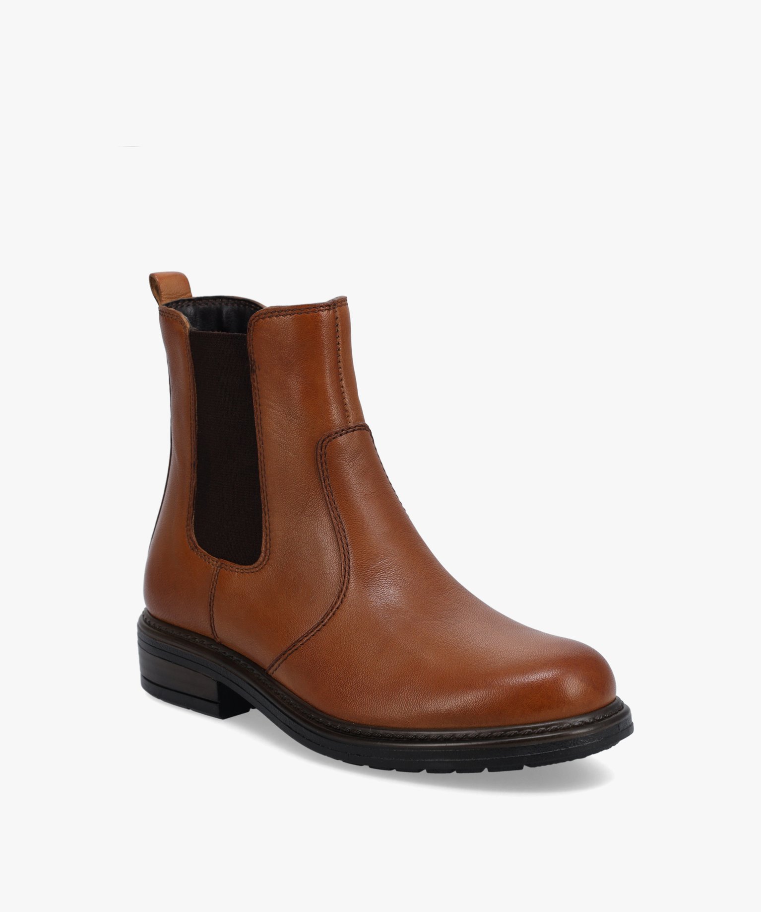 boots fille style chelsea unies dessus cuir taneo marron standard bottes et boots fille GEMO