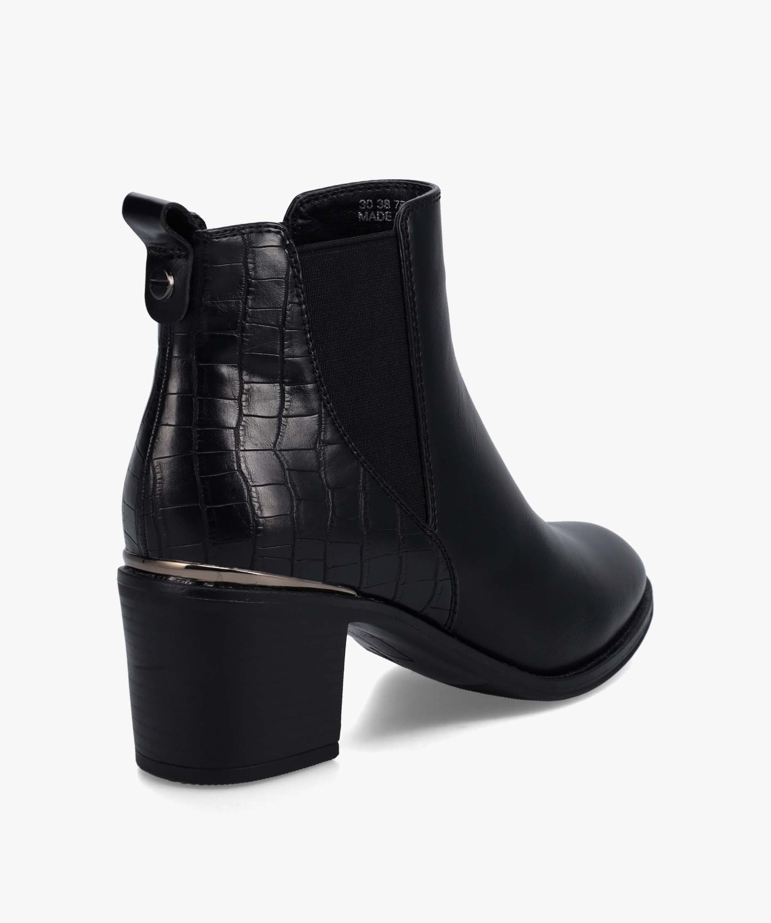 Bottines imitation croco noir deals