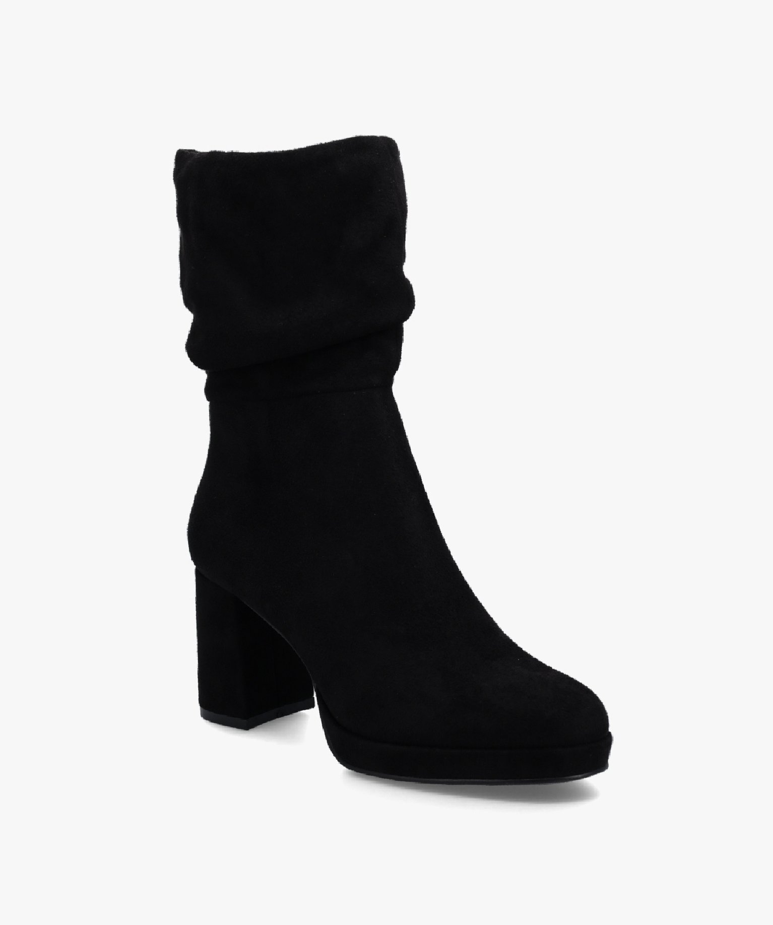 Bottine suedine noir talon outlet
