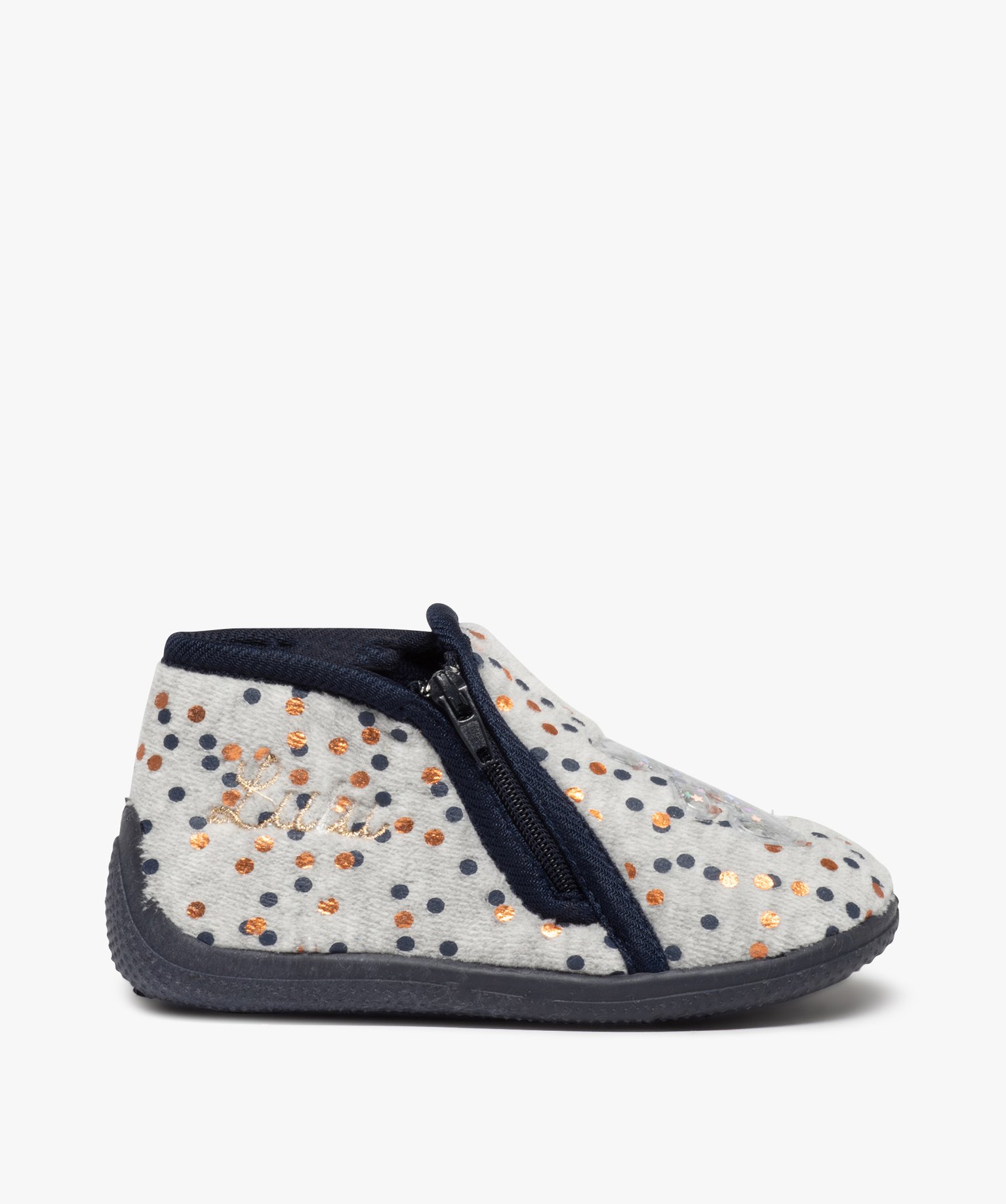 chaussons bebe fille bottillons a pois brillants – lulucastagnette