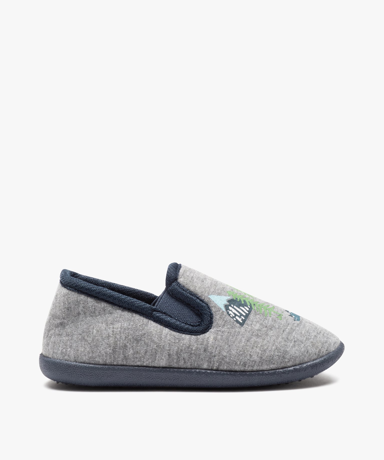 chaussons garcon en jersey imprimes dinosaure gris garcon G MO