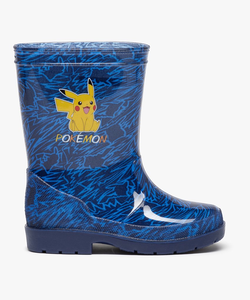 bottes de pluie garcon pikachu - pokemon bleu