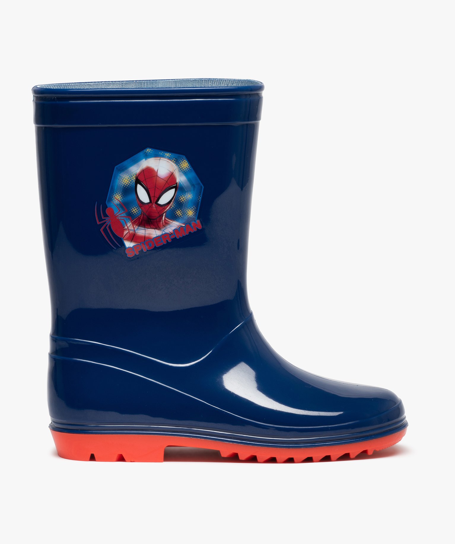 bottes de pluie garcon bicolores - spider-man bleu