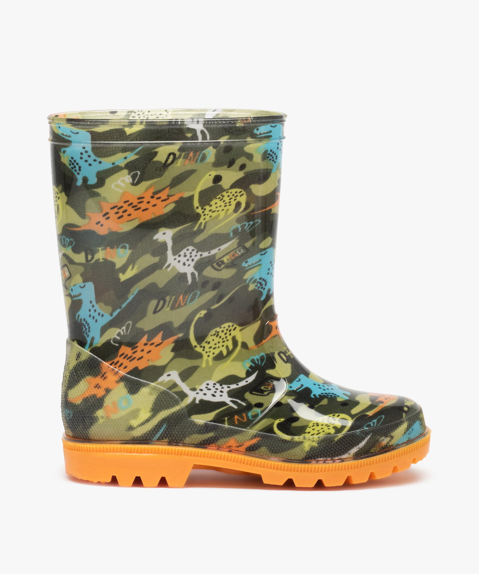 bottes de pluie garcon imprimees dinosaures vert garcon