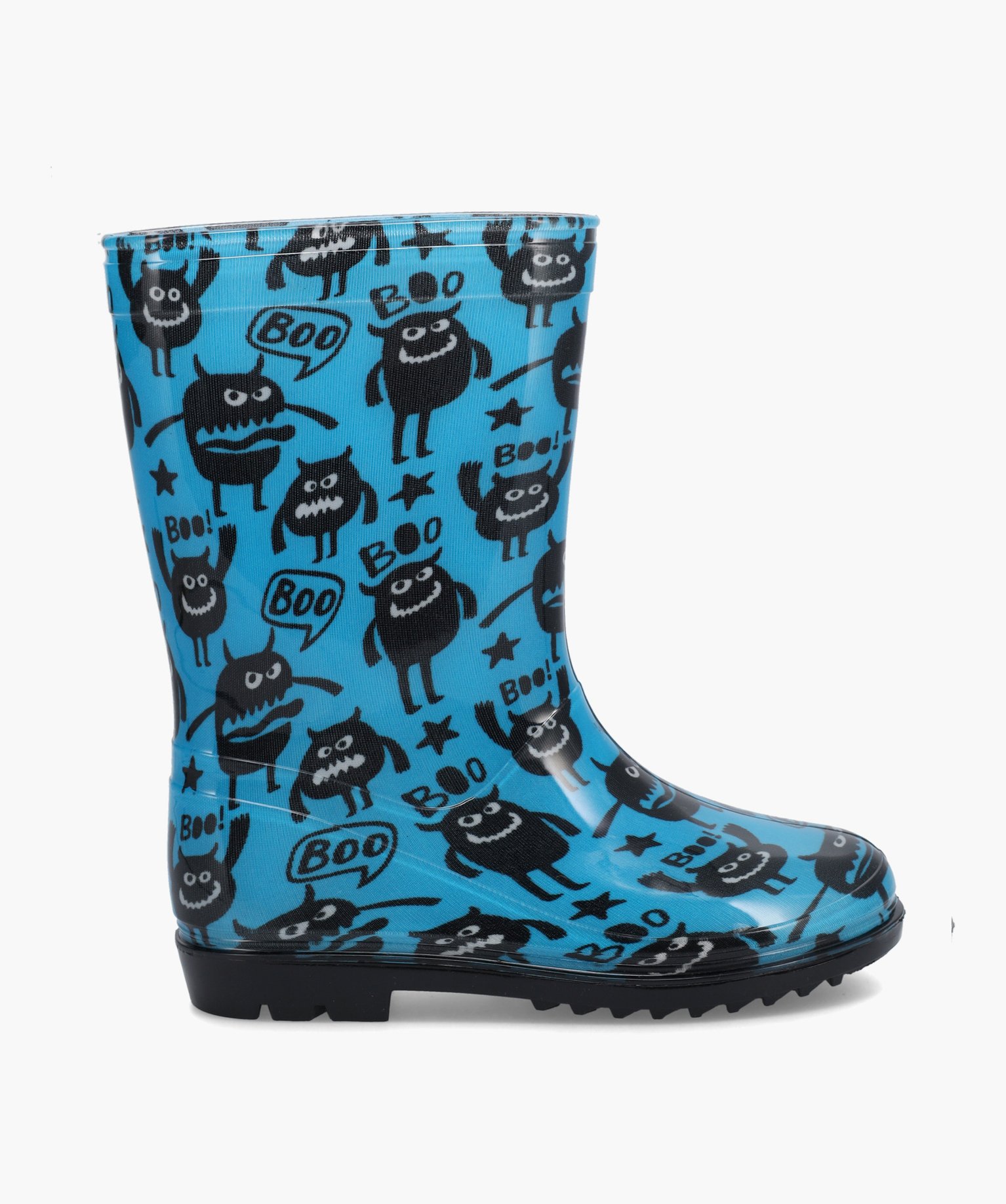 bottes de pluie garcon imprimees monstres bleu