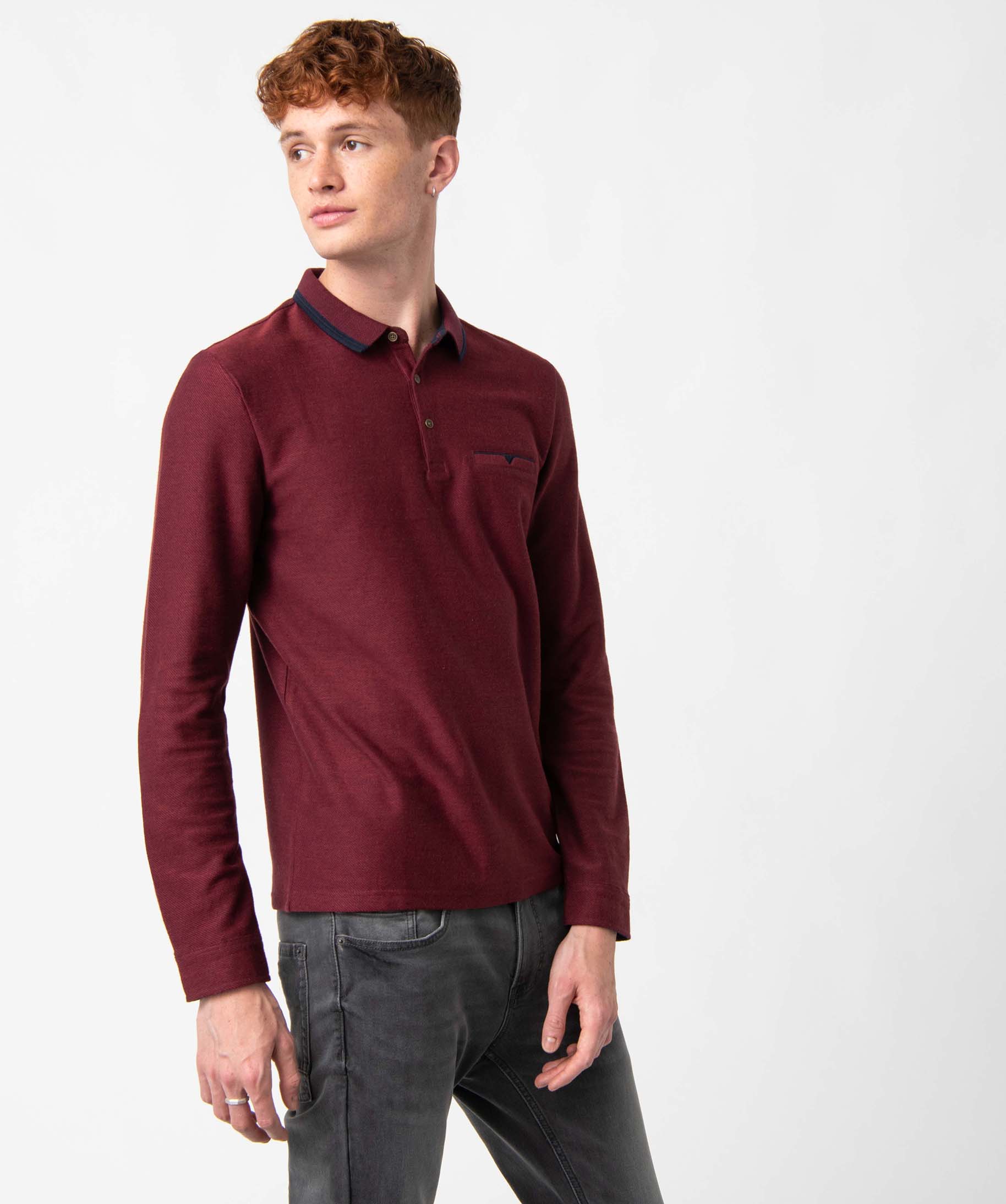 Polo homme top violet
