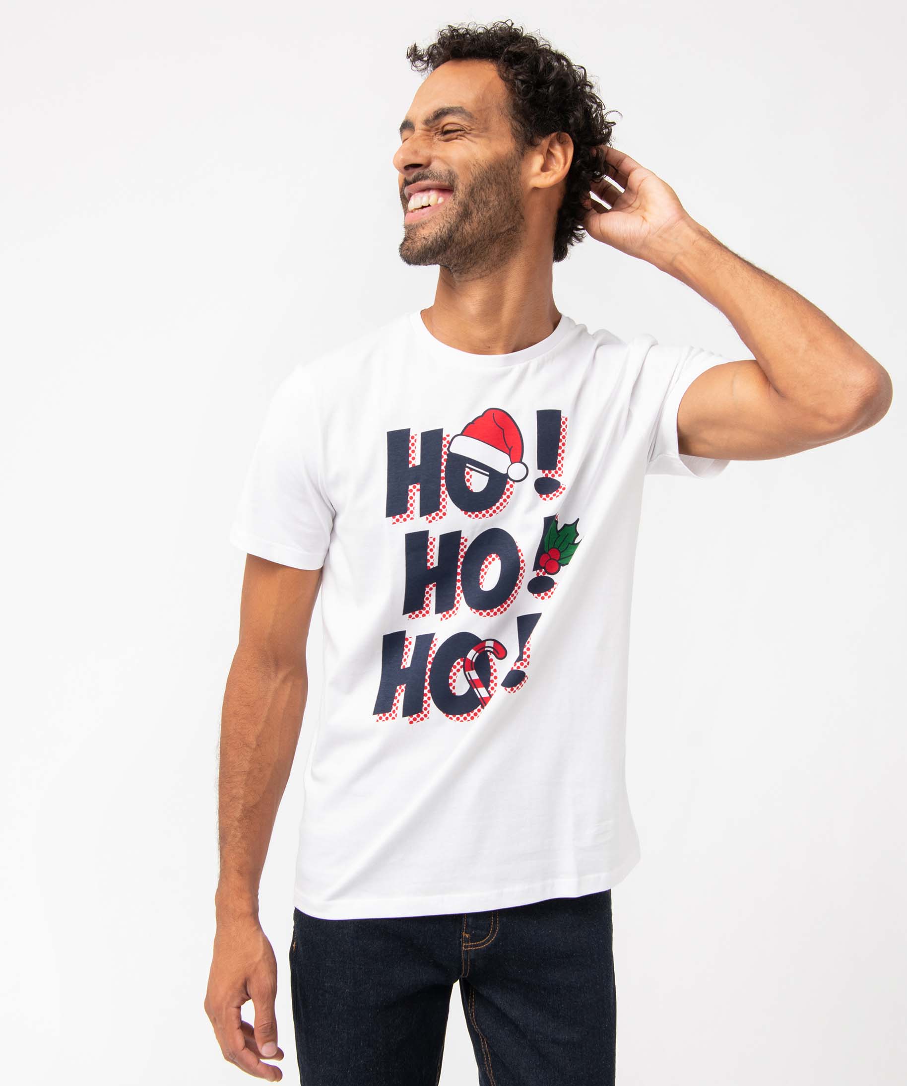 tee-shirt homme avec message special noel blanc tee-shirts
