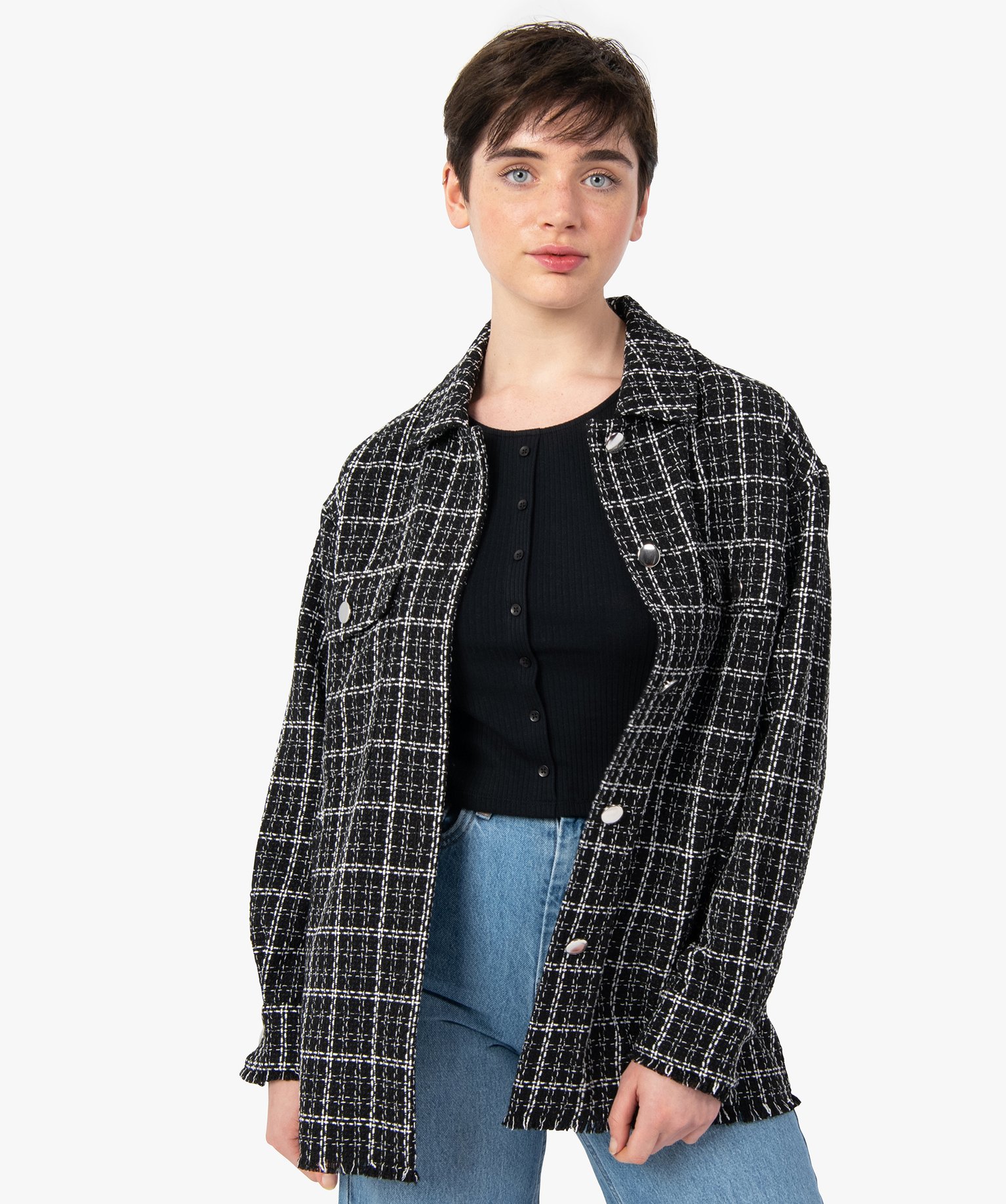 Chemise tweed on sale femme