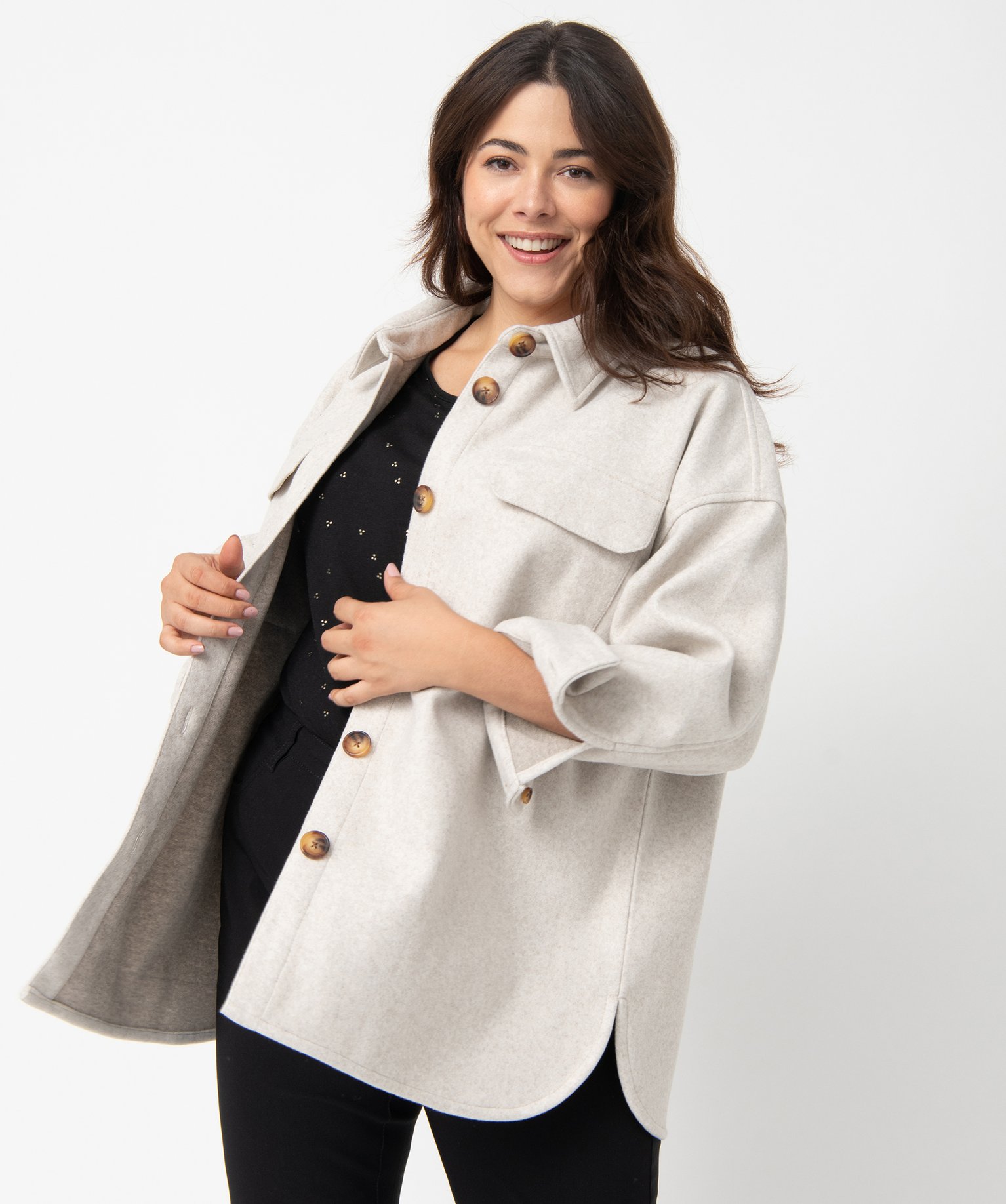 manteau blanc grande taille