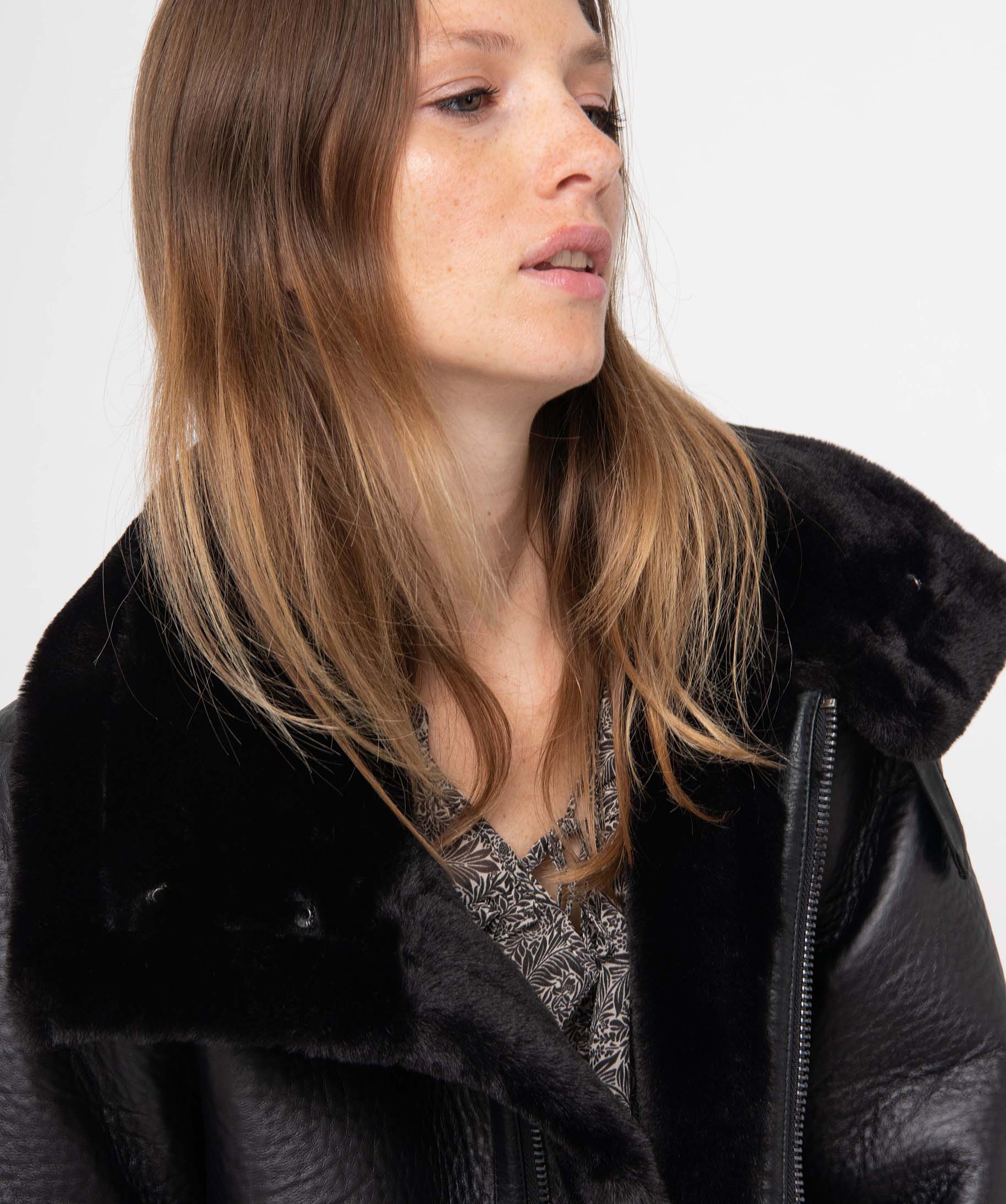 Bombardier femme noir best sale