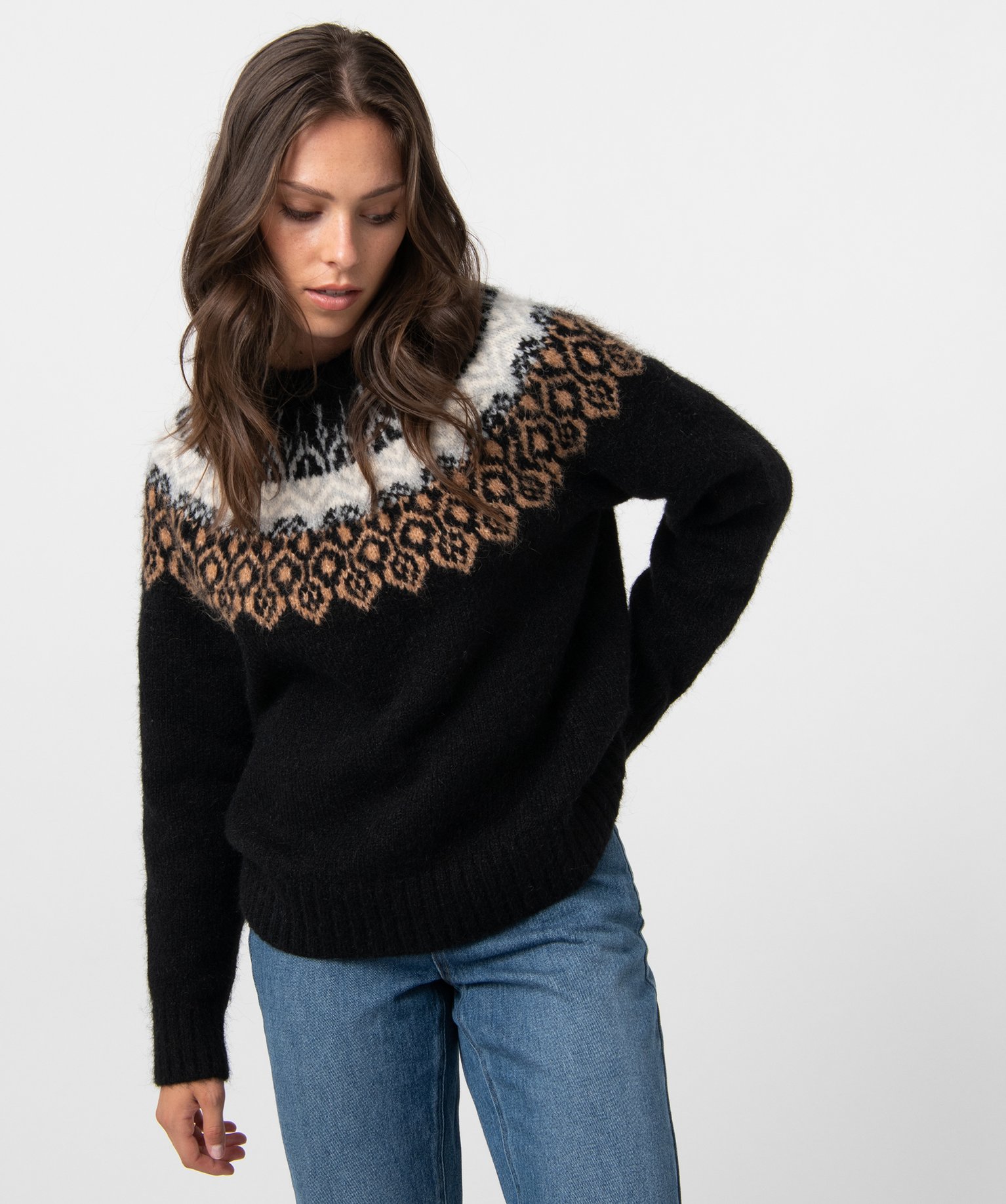 Pull femme avec jacquard