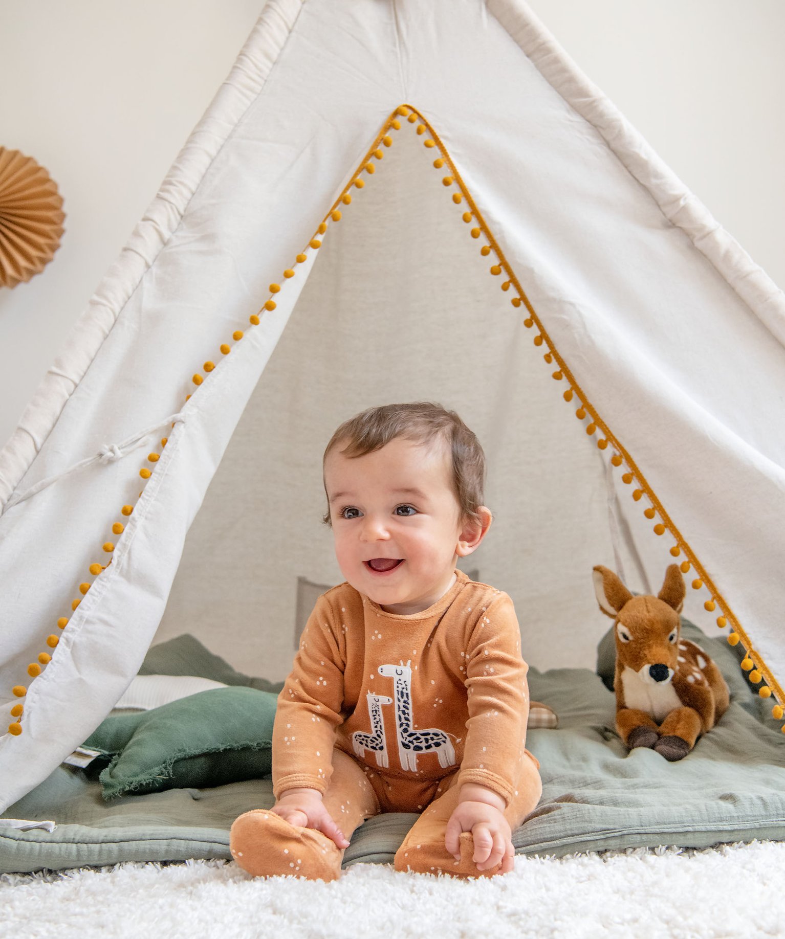 pyjama dors bien bebe en velours avec motifs animaux brun pyjamas velours bebe GEMO