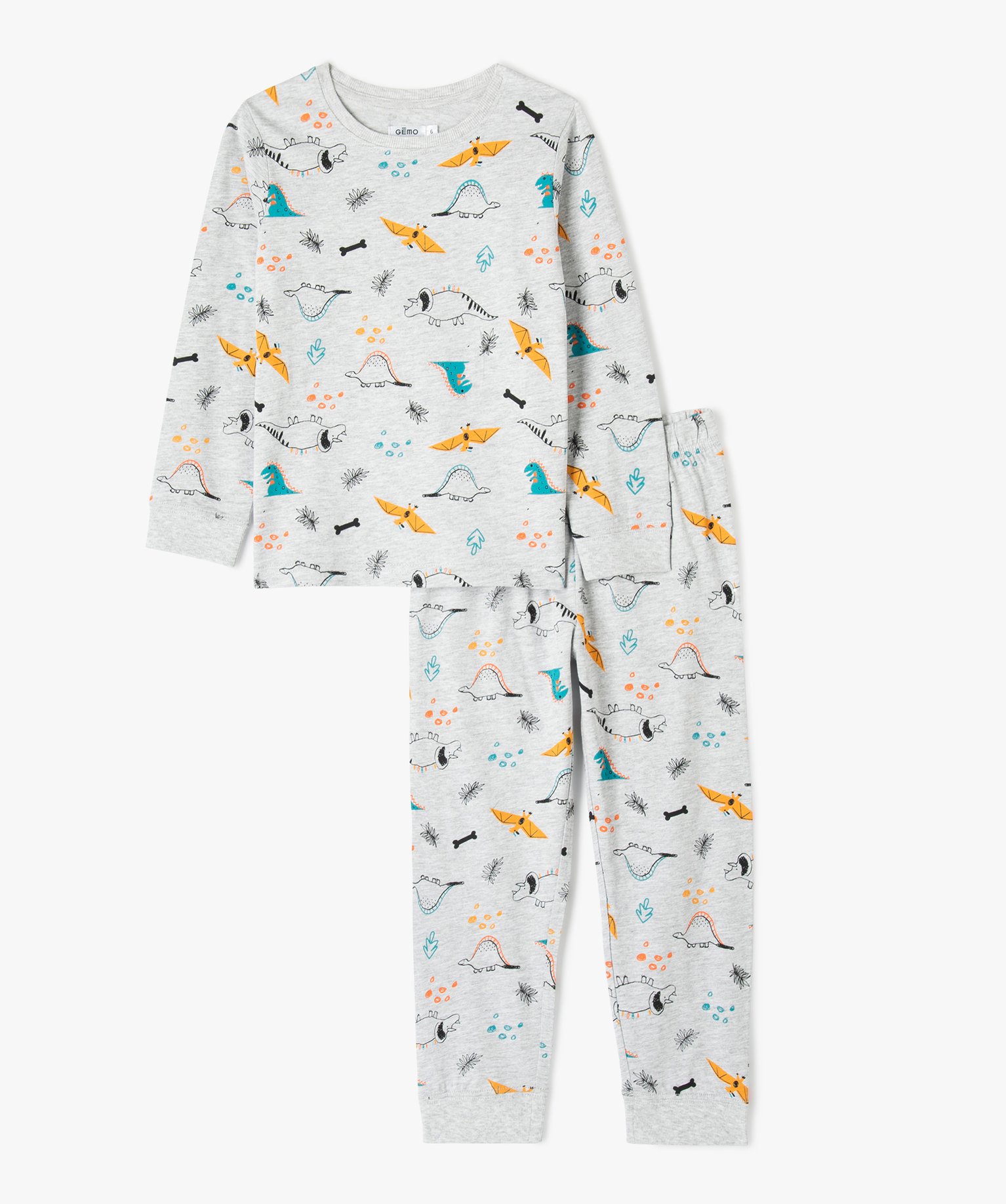 pyjama garcon chine a motif dinosaures imprime
