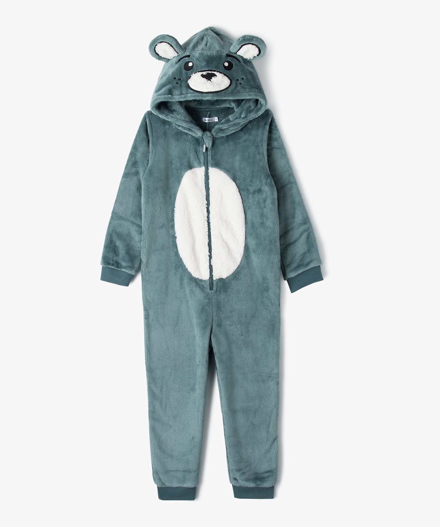 combinaison pyjama garcon avec motif nounours bleu garcon